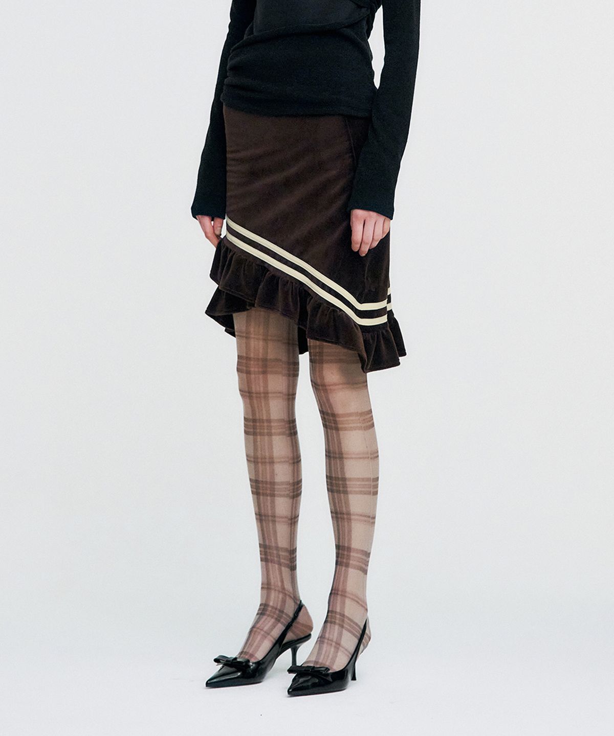 킴지수(KIMZISU) Plaid Check Stocking _ YELLOW