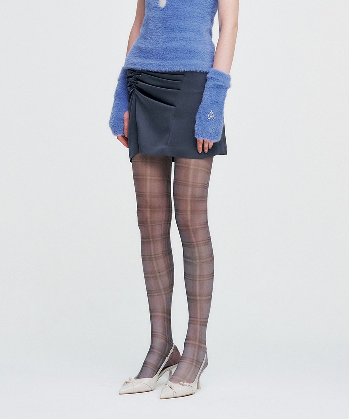 킴지수(KIMZISU) Plaid Check Stocking _ GREY