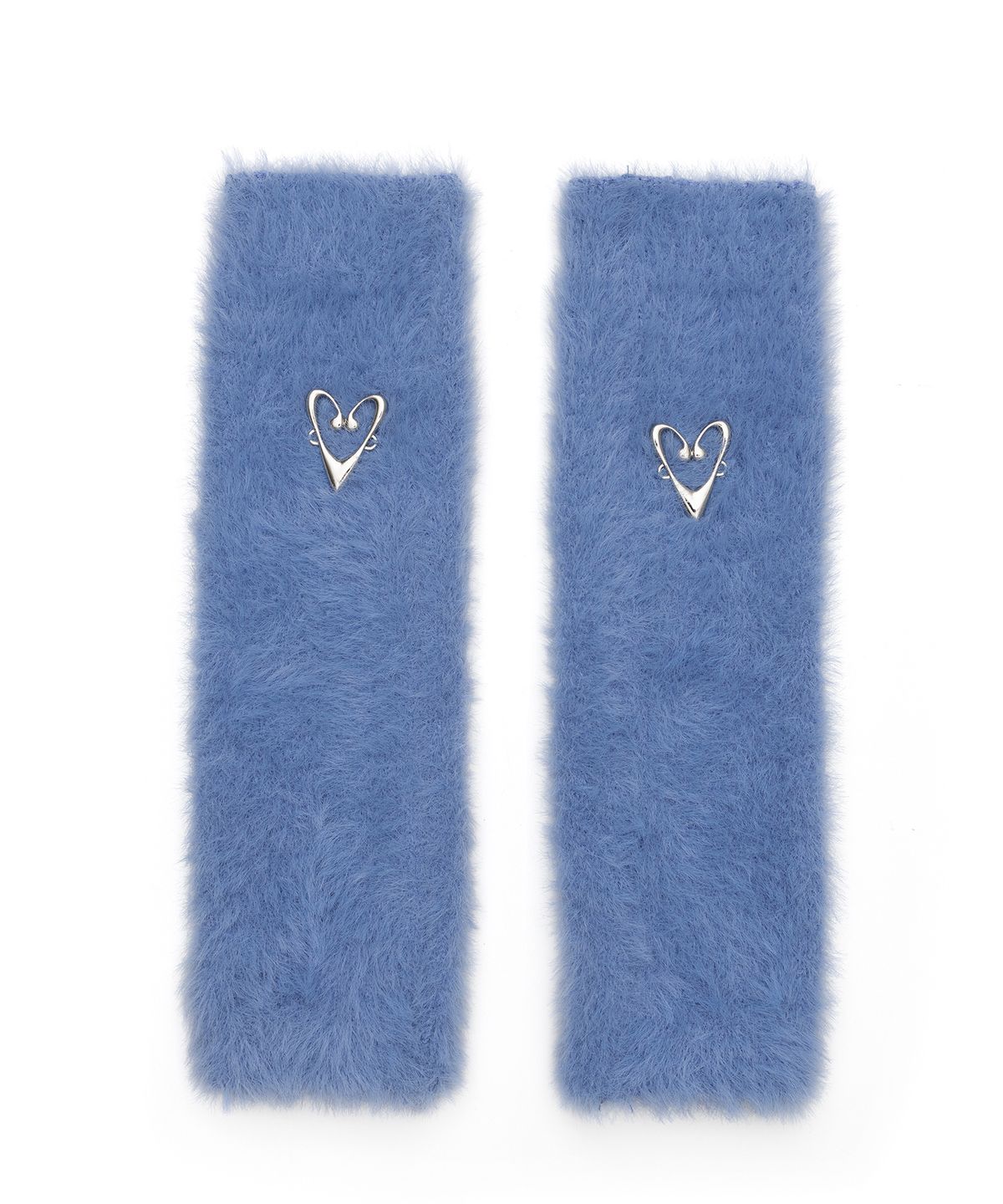 킴지수(KIMZISU) Metal Logo Fur Hand Warmer _ SKY BLUE