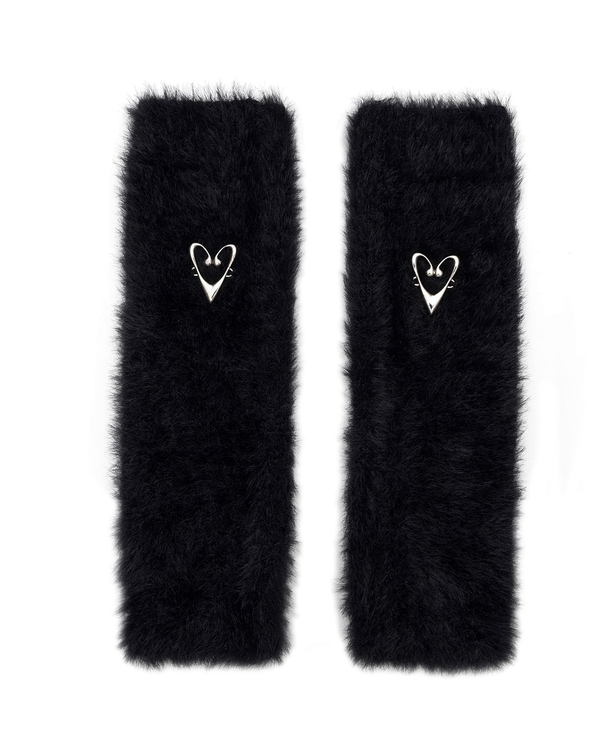 킴지수(KIMZISU) Metal Logo Fur Hand Warmer _ BLACK