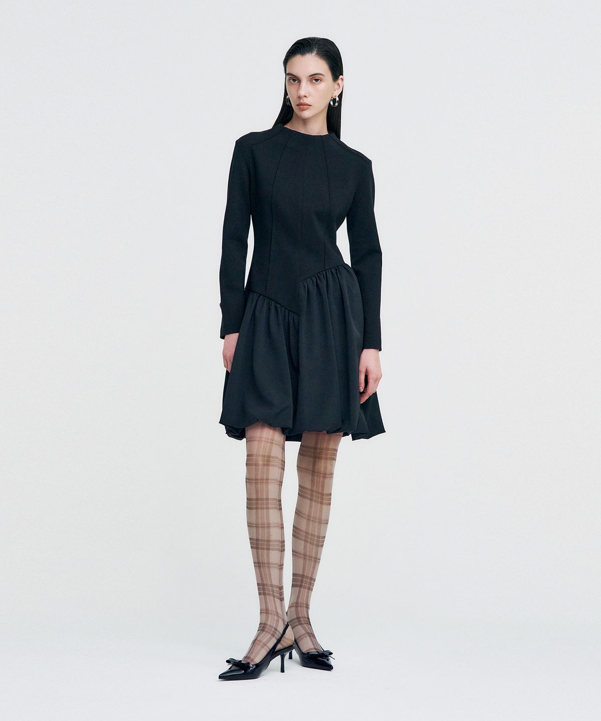 킴지수(KIMZISU) Raw Edge Balloon Dress _ BLACK