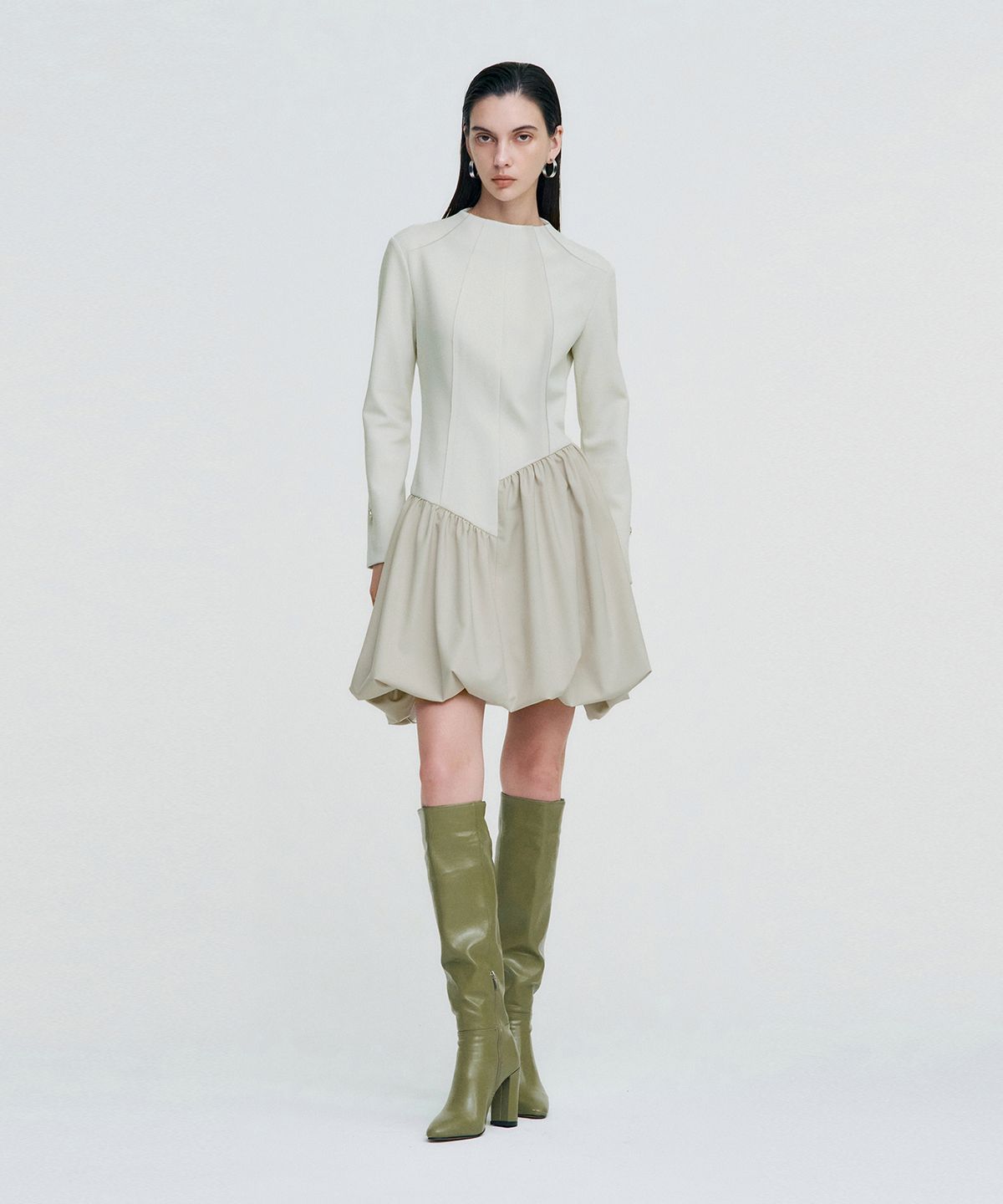 킴지수(KIMZISU) Raw Edge Balloon Dress _ IVORY
