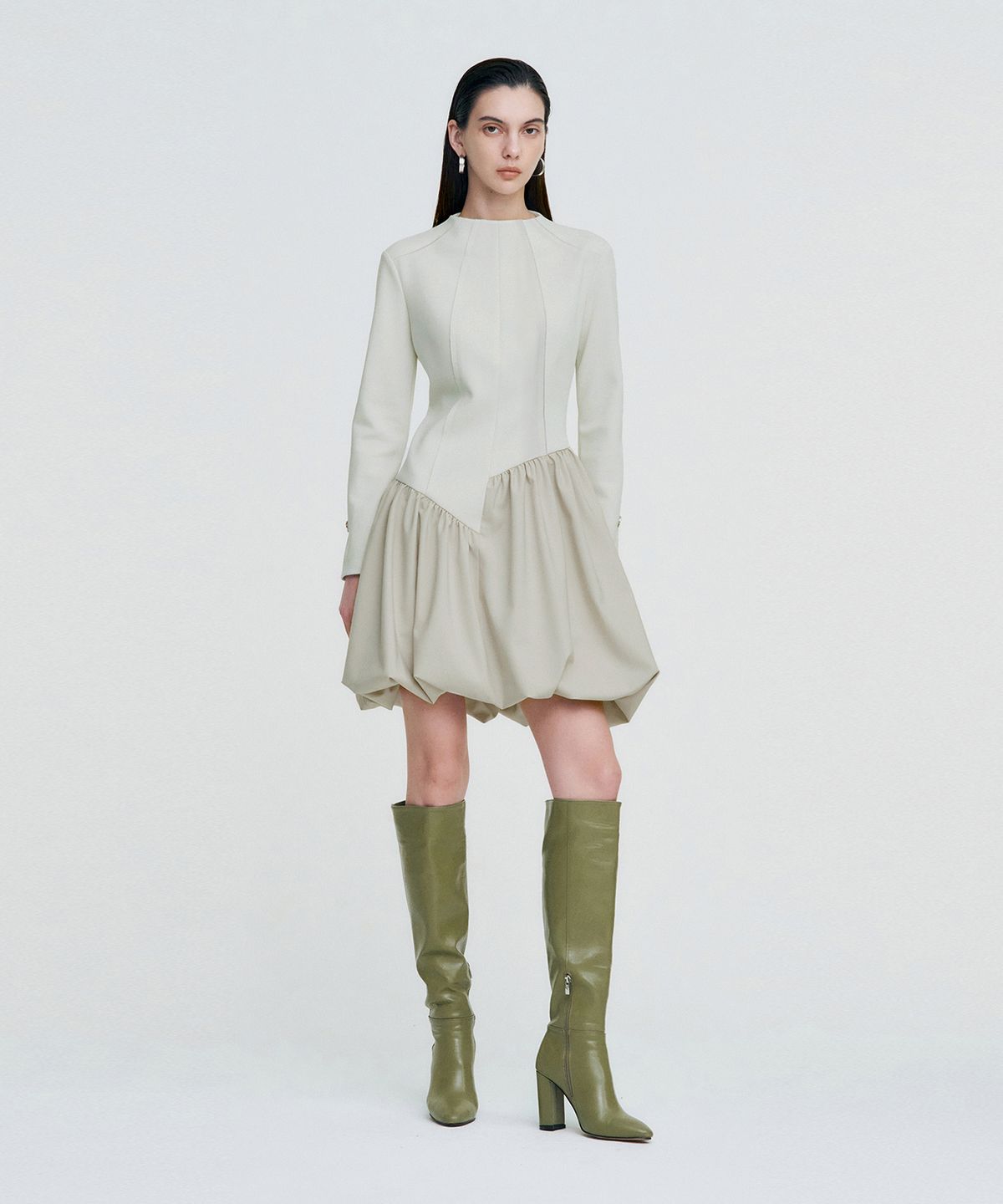 킴지수(KIMZISU) Raw Edge Balloon Dress _ IVORY