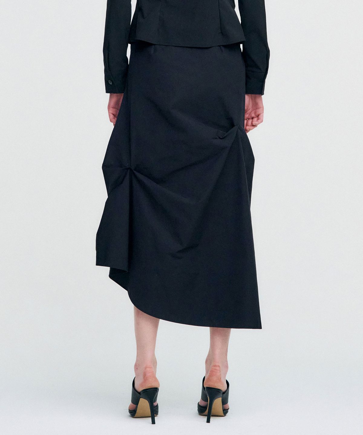킴지수(KIMZISU) DOZI - Pinched Long Skirt _ BLACK