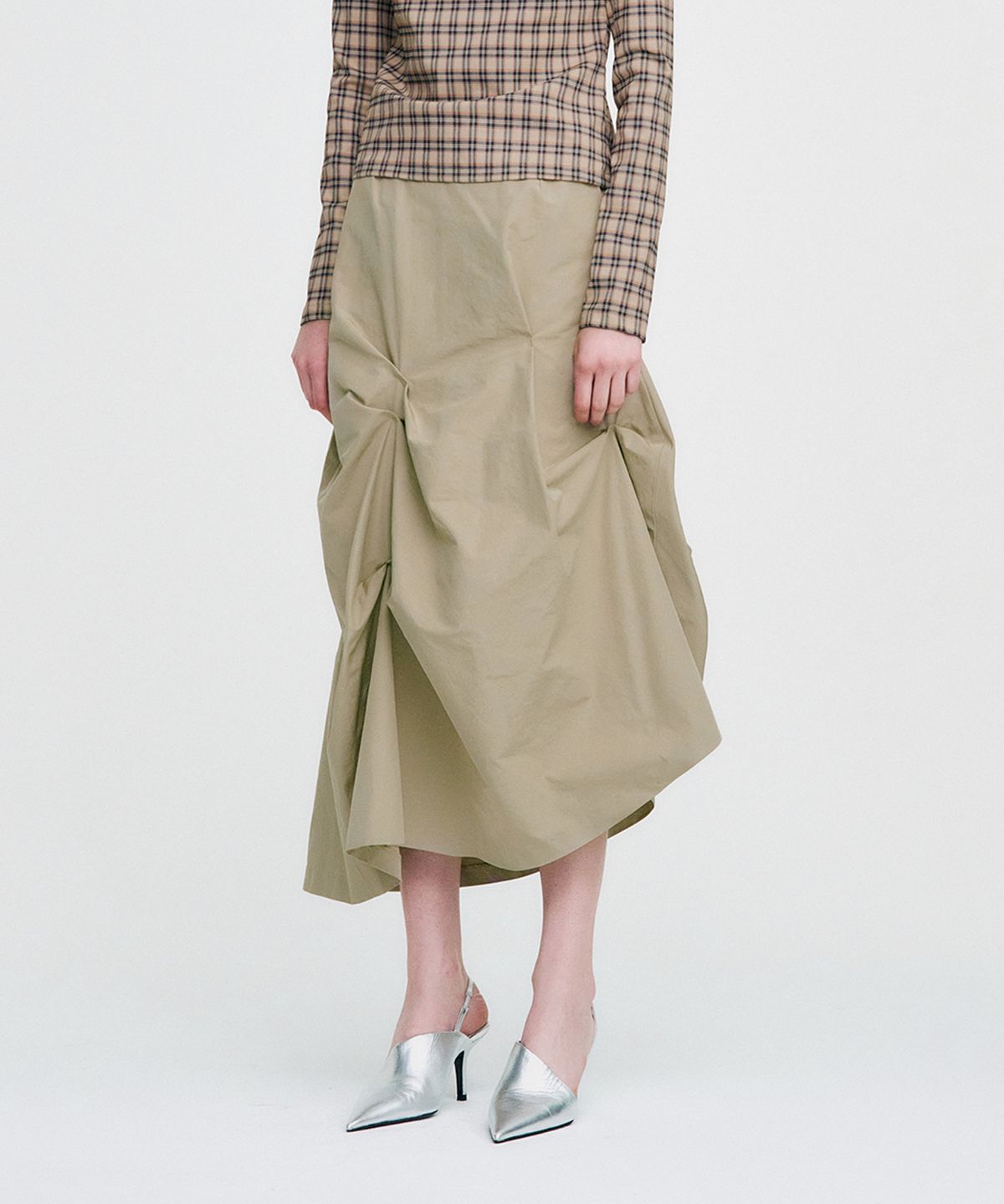 킴지수(KIMZISU) DOZI - Pinched Long Skirt _ BEIGE