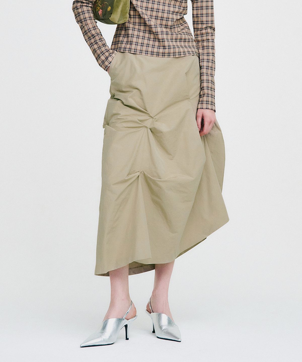 킴지수(KIMZISU) DOZI - Pinched Long Skirt _ BEIGE