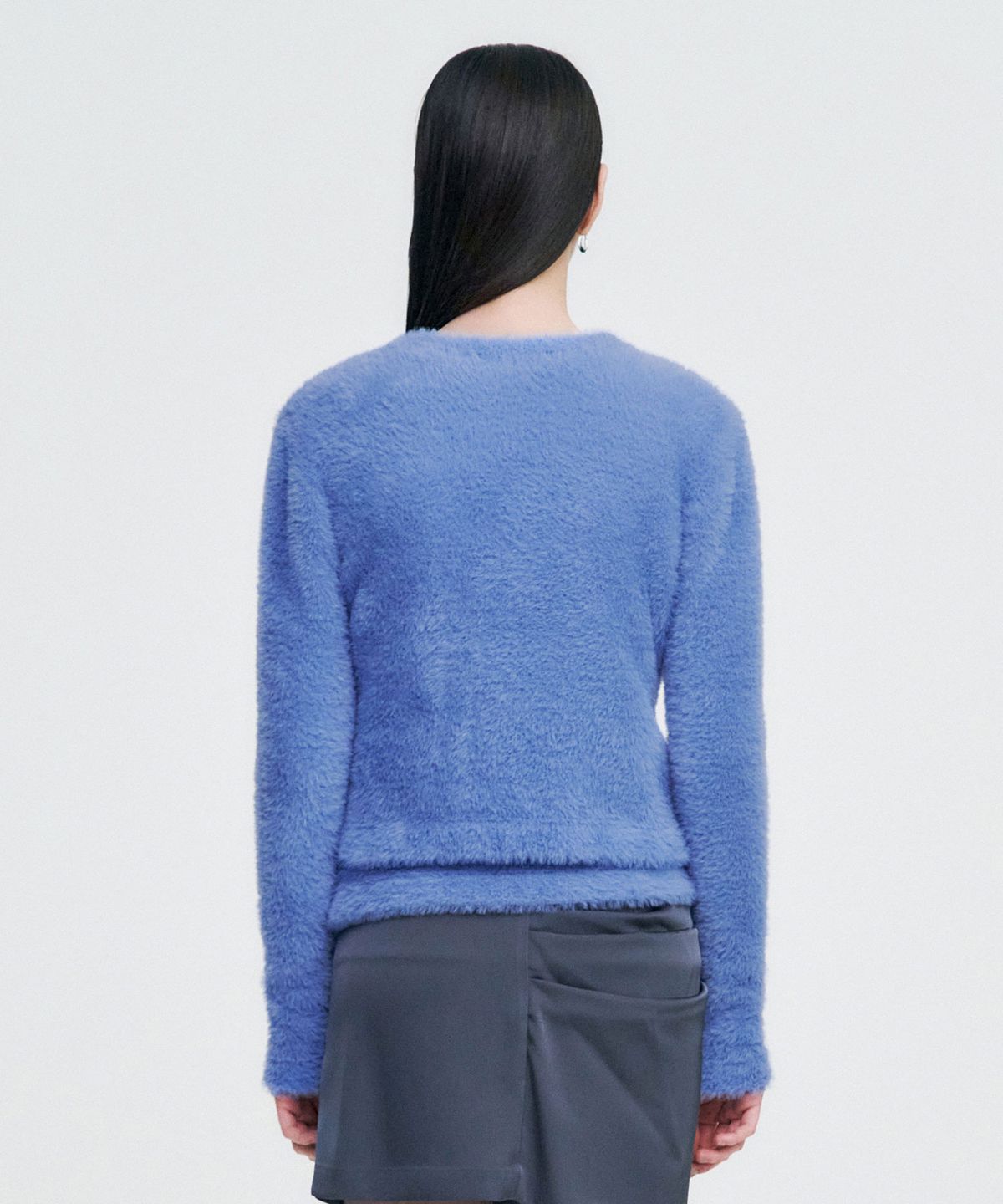 킴지수(KIMZISU) Chain Link Furry Cardigan _ SKY BLUE