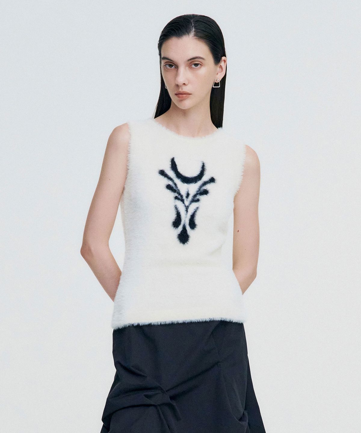 킴지수(KIMZISU) Elemental Motif Furry Knit Top _ IVORY