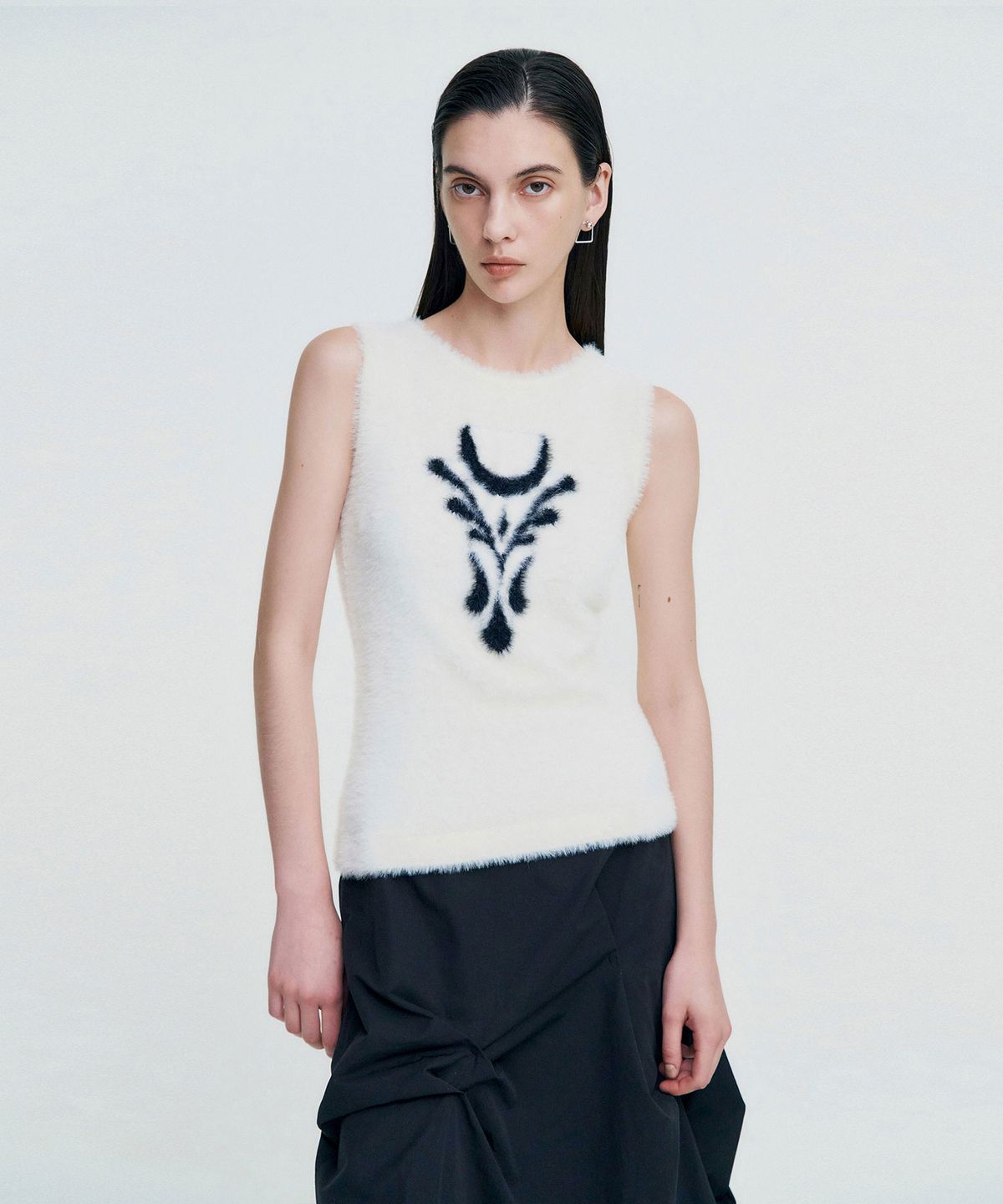 킴지수(KIMZISU) Elemental Motif Furry Knit Top _ IVORY