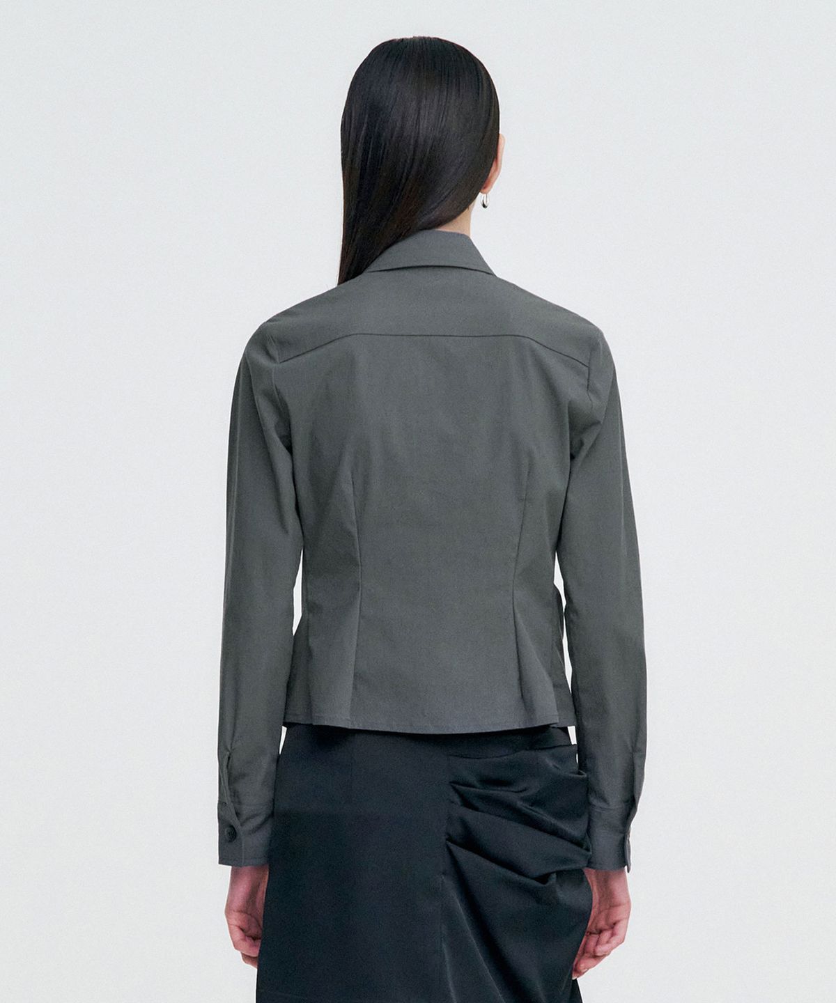 킴지수(KIMZISU) DOZI - Pinched Unbalance shirt _ GREY