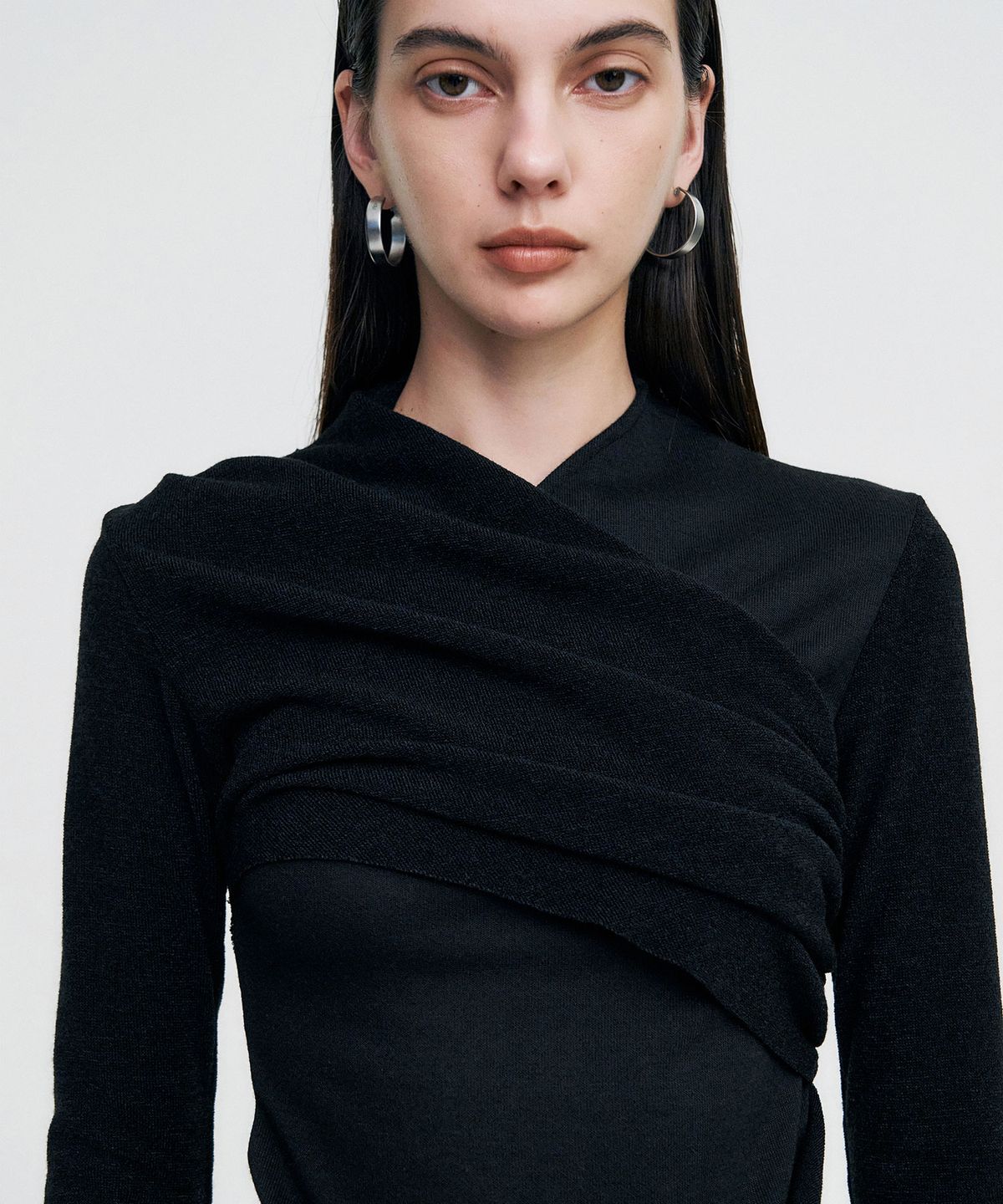 킴지수(KIMZISU) Layered Knit Top _ BLACK