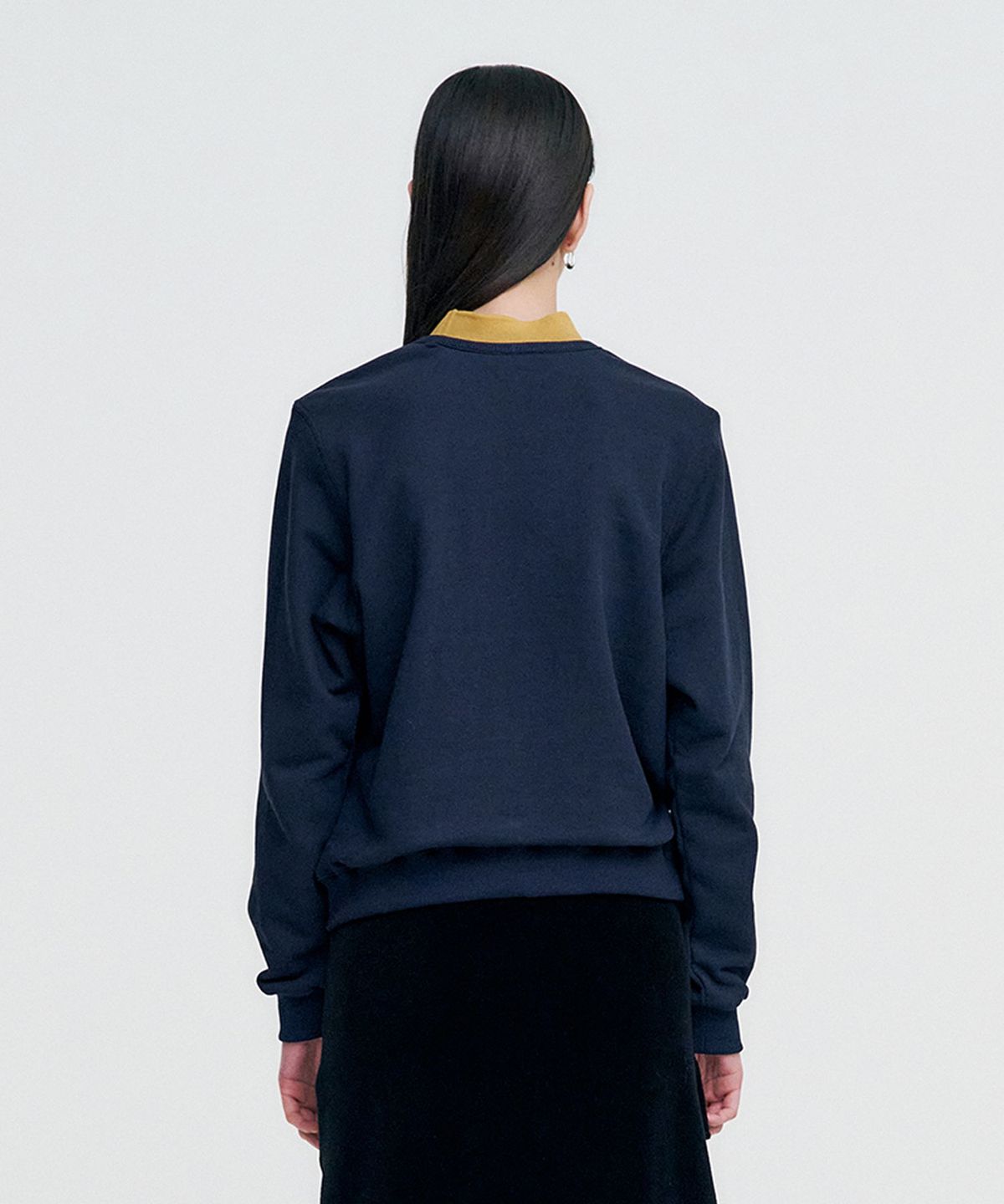 킴지수(KIMZISU) Double Rib Sweatshirt - Dall Sheep _ NAVY