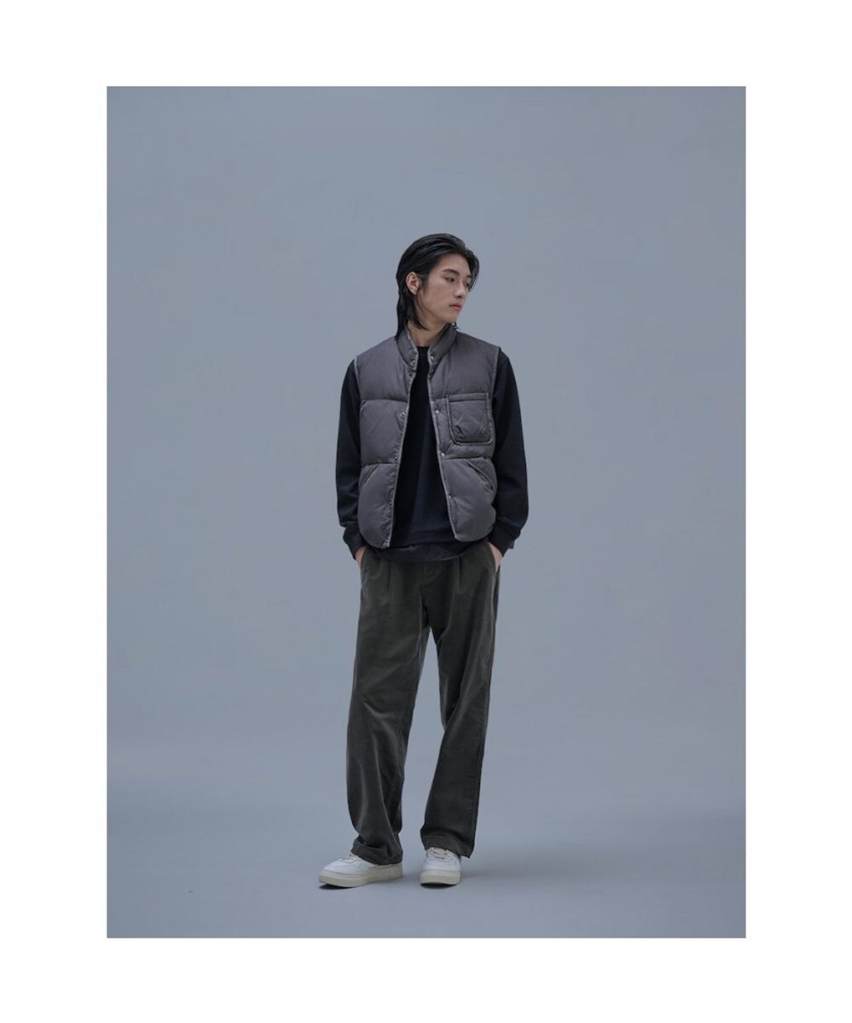 시프트지(SHIFT.G) Oversized Down Vest  Ash