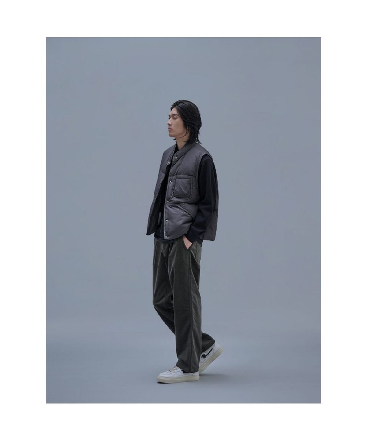 시프트지(SHIFT.G) Oversized Down Vest  Ash