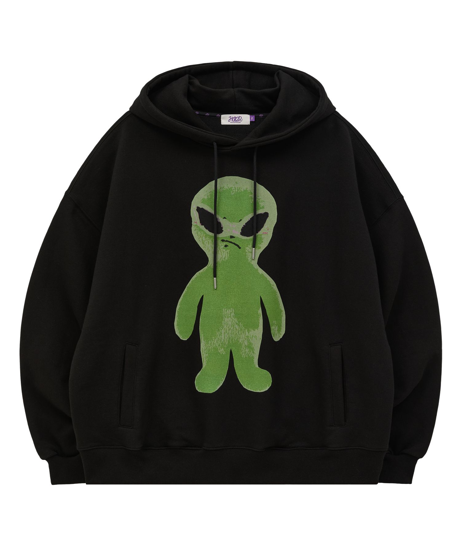 ★送料・関税込★HOODHOOD★ Alien Graphic Overfit Hood★ MUSINSA | HOODHOOD Alien Graphic Overfit Hood BLACK