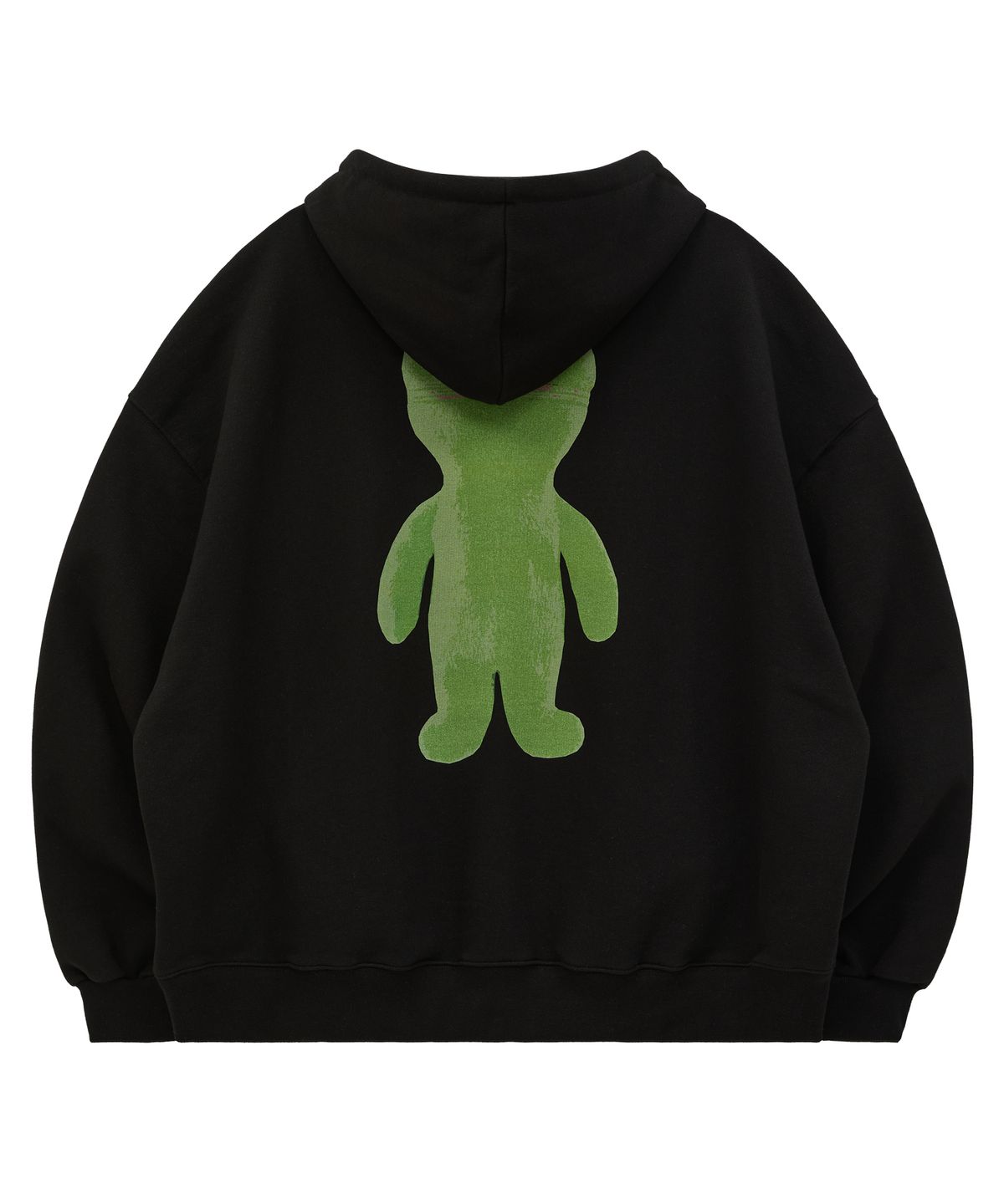 후드후드(HOODHOOD) 에일리언 그래픽 오버핏 후드 블랙