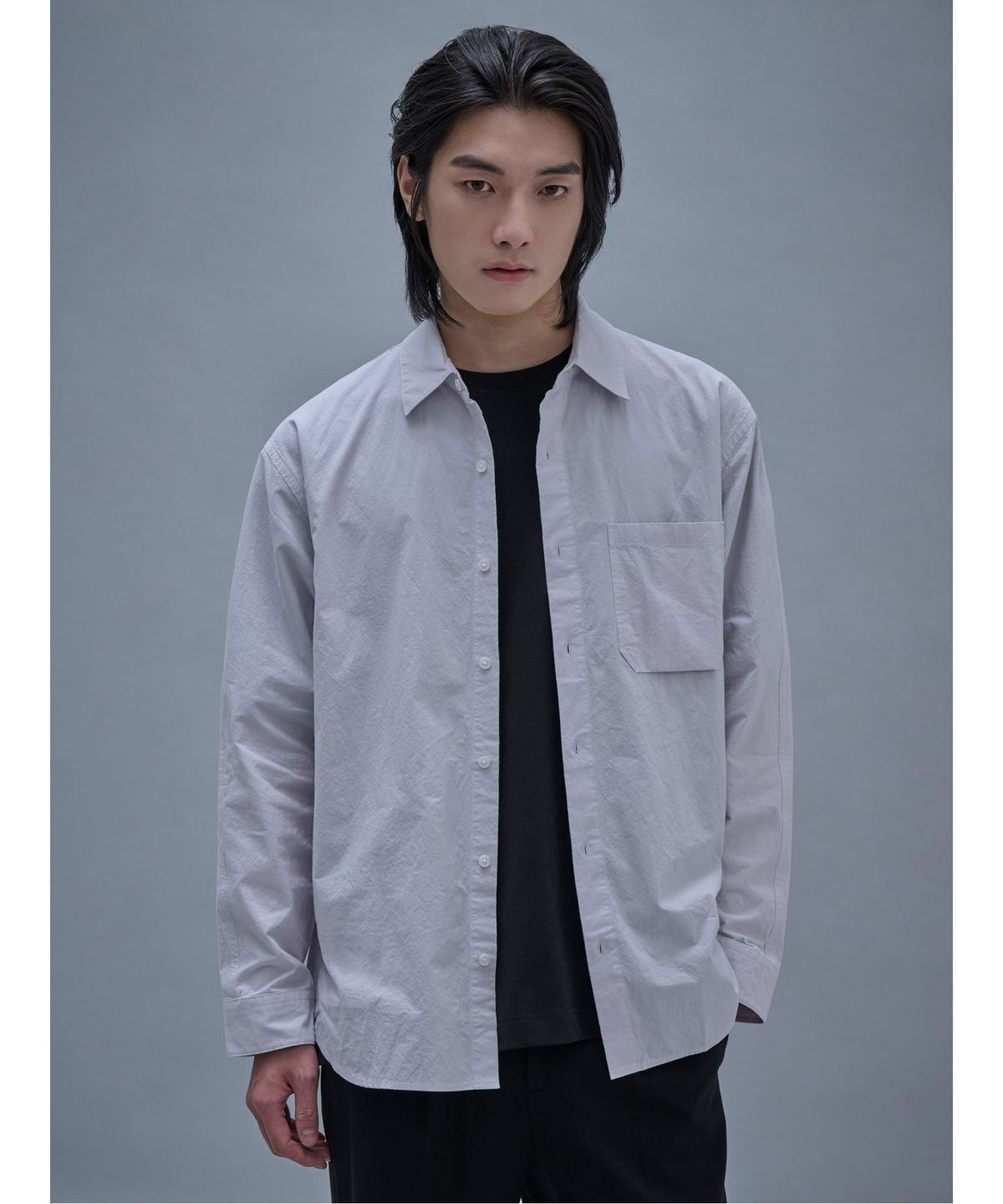 시프트지(SHIFT.G) Solid Cloud Shirts  Light Grey