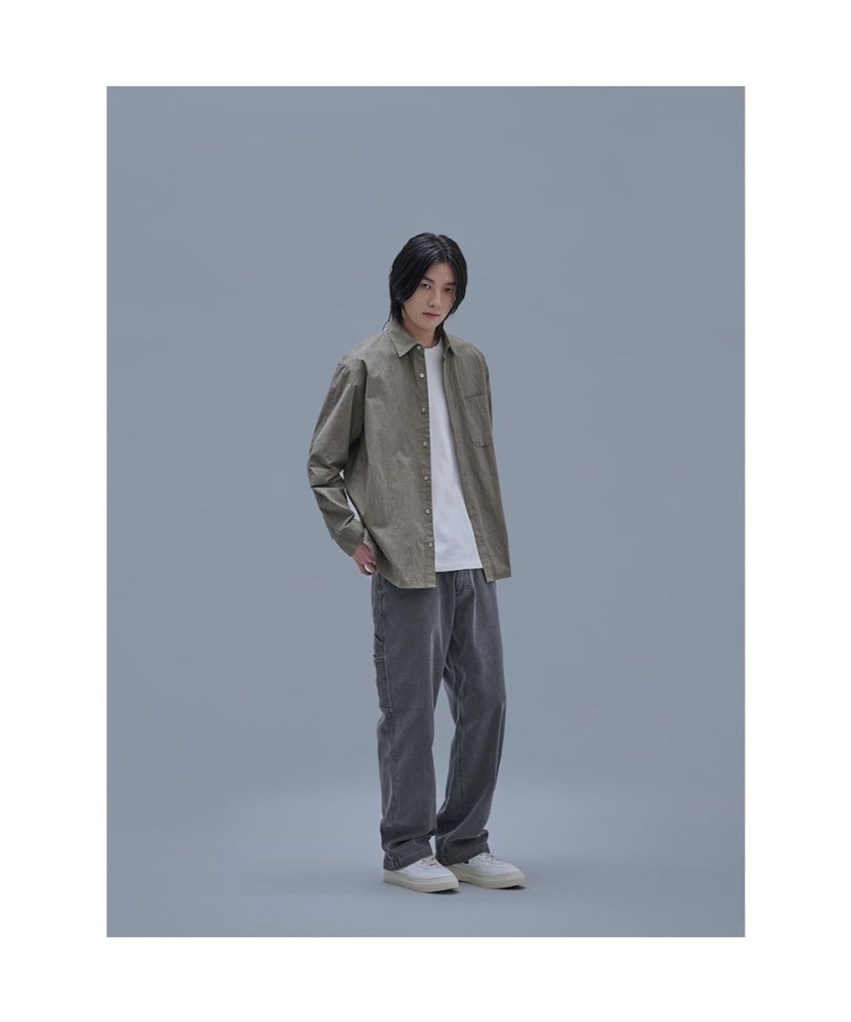 시프트지(SHIFT.G) Solid Cloud Shirts  Khaki