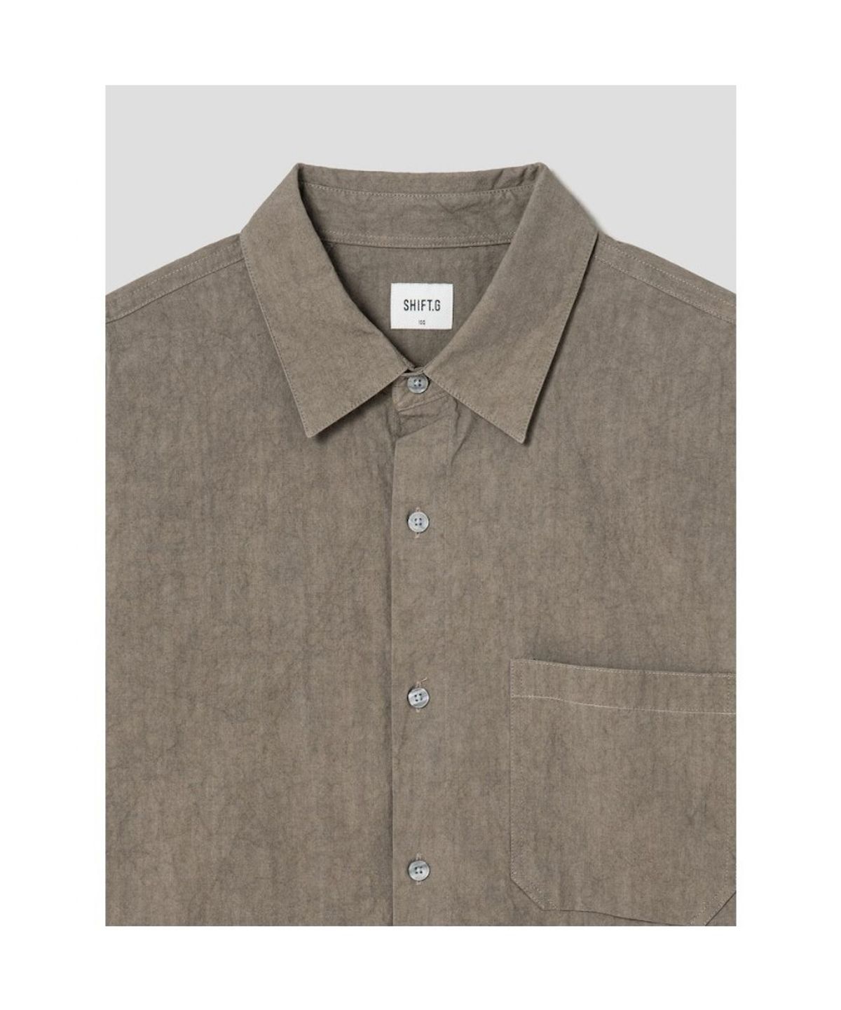 시프트지(SHIFT.G) Solid Cloud Shirts  Khaki
