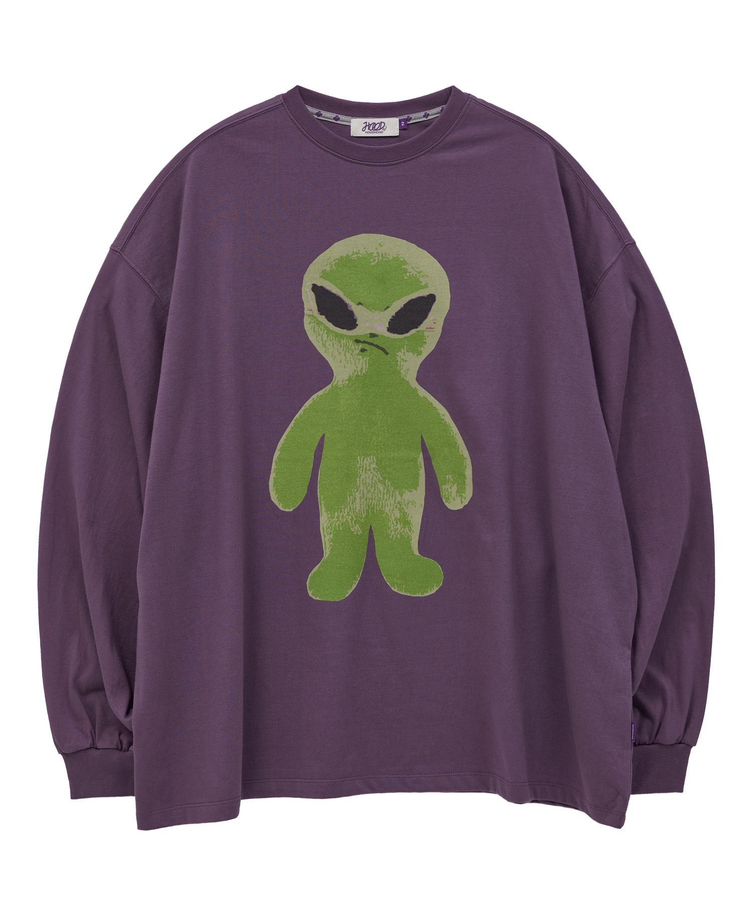 【HOODHOOD】Alien Graphic Overfit Long Sleeve T-shirt 3色 MUSINSA | HOODHOOD Alien Graphic Overfit Long Sleeve T-Shirt