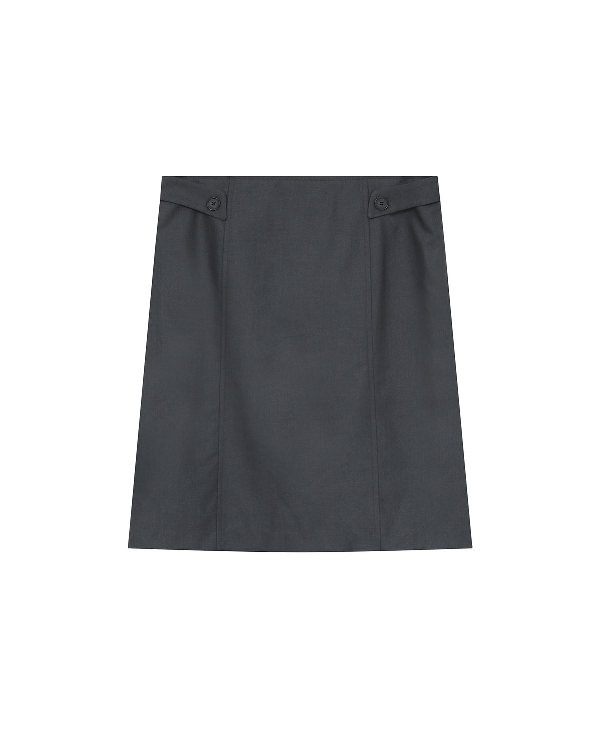 Miseki seoul Flutter folding skirt グレー MUSINSA | MISEKI SEOUL Button midi skirt CHARCOAL