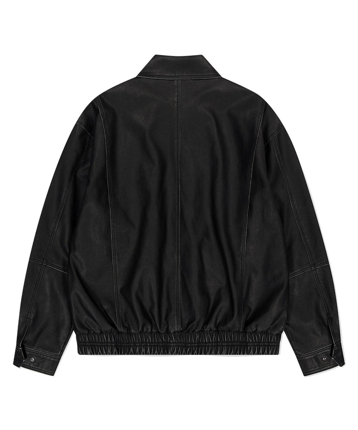 마하그리드(MAHAGRID) WASHED FAUX LEATHER BLOUSON BLACK(MG2EFMB940A)