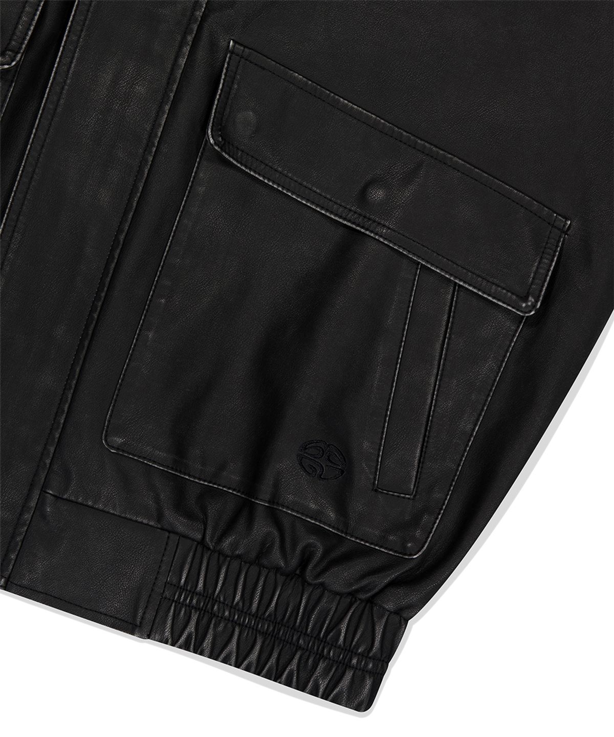 마하그리드(MAHAGRID) WASHED FAUX LEATHER BLOUSON BLACK(MG2EFMB940A)
