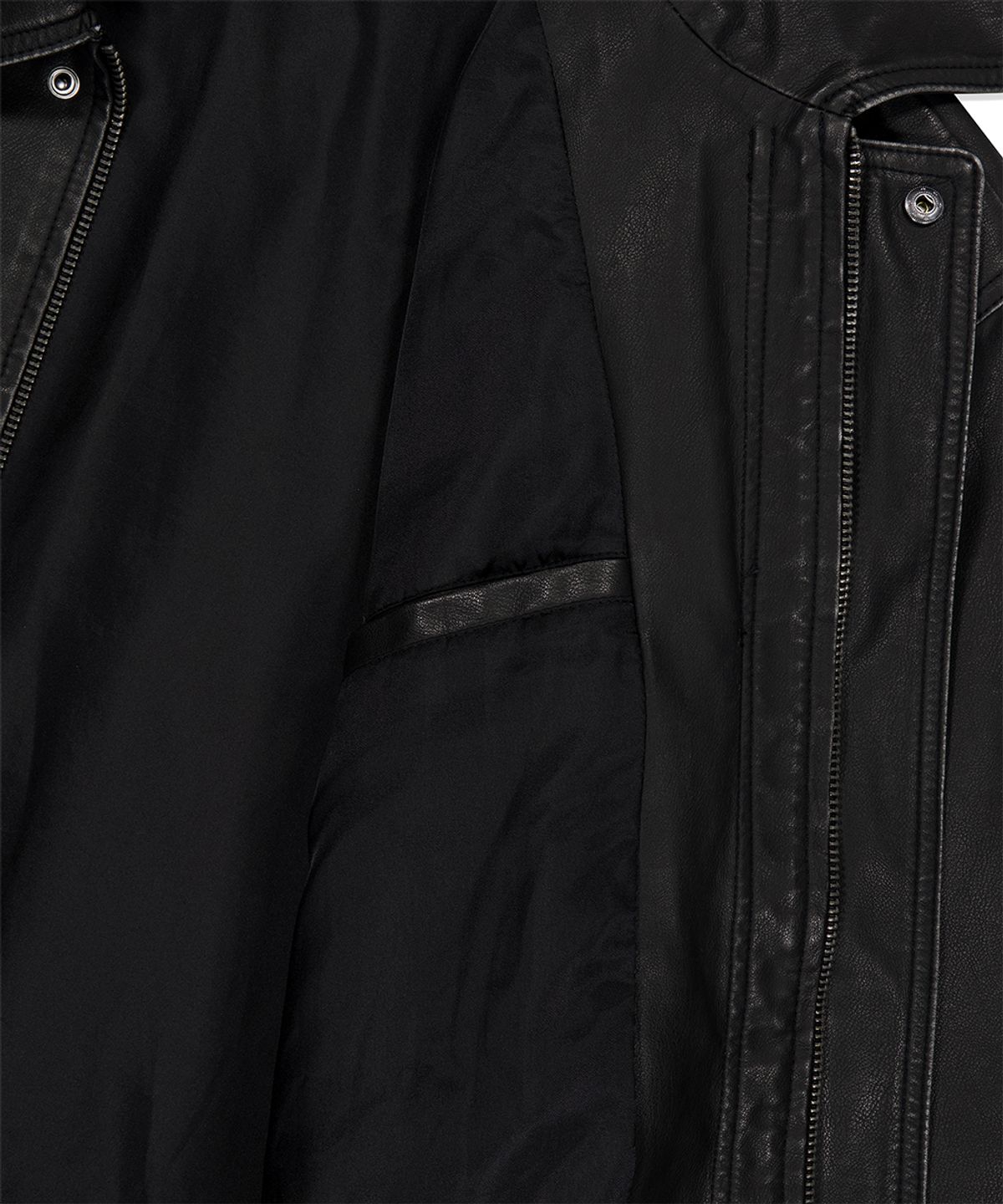 마하그리드(MAHAGRID) WASHED FAUX LEATHER BLOUSON BLACK(MG2EFMB940A)