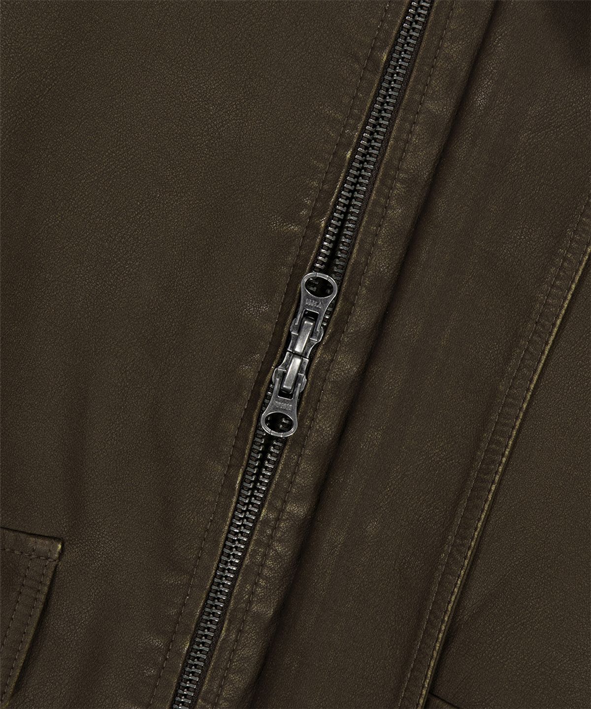 마하그리드(MAHAGRID) WASHED FAUX LEATHER BLOUSON BROWN(MG2EFMB940A)