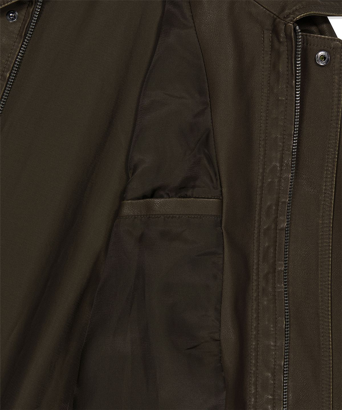 마하그리드(MAHAGRID) WASHED FAUX LEATHER BLOUSON BROWN(MG2EFMB940A)