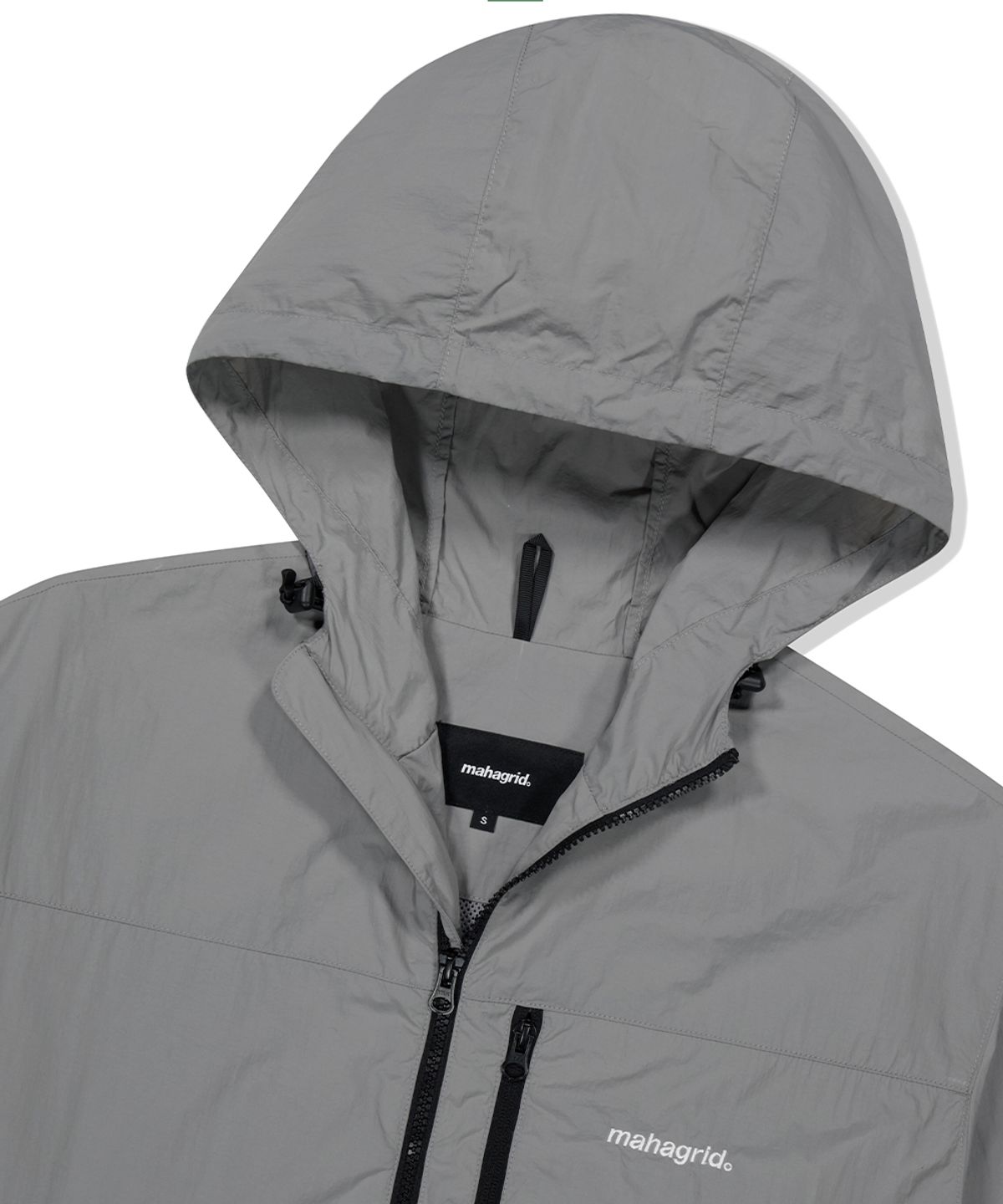 마하그리드(MAHAGRID) BASIC LOGO NYLON WINDBREAKER GREY(MG2EFMSC00A)