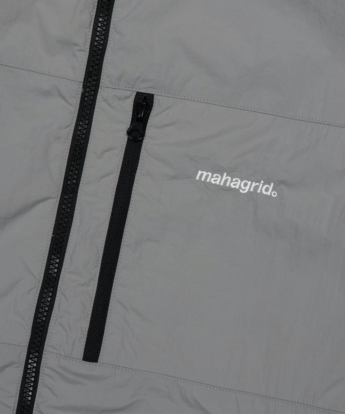 마하그리드(MAHAGRID) BASIC LOGO NYLON WINDBREAKER GREY(MG2EFMSC00A)