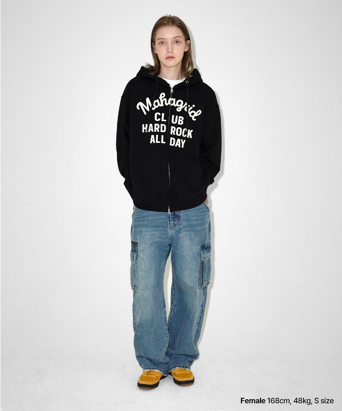 마하그리드(MAHAGRID) WASHED ZIP CARGO DENIM PANT BLUE(MG2EFMD110A)