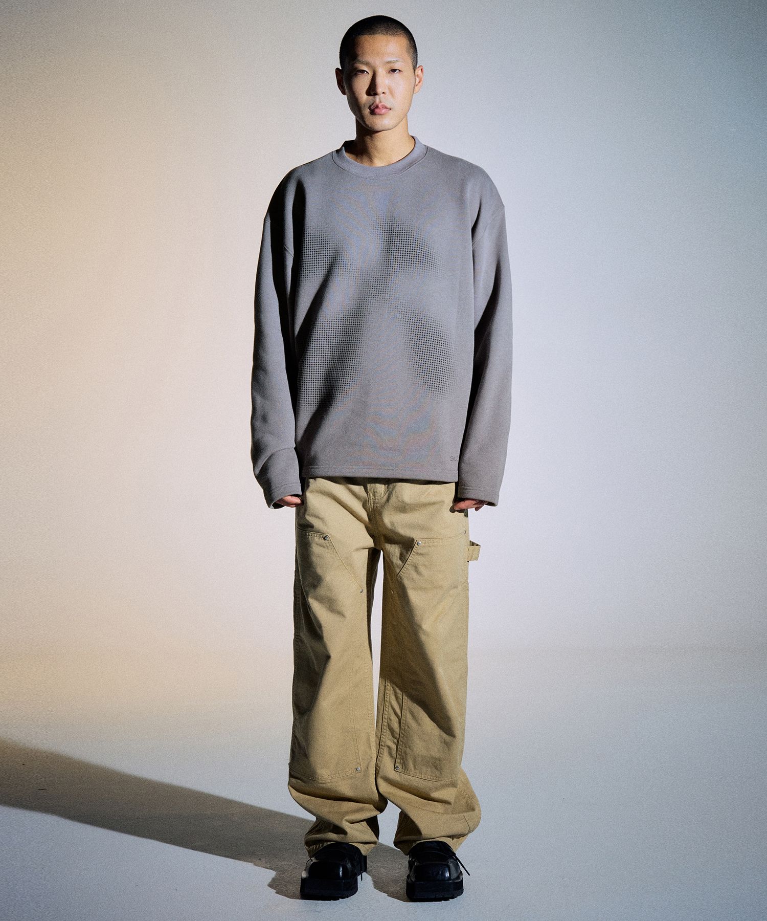 ★SLOW ACID★ Halftone Big Logo Sweatshirt Black MUSINSA | SLOWACID Halftone Big Logo Sweatshirt [Black]