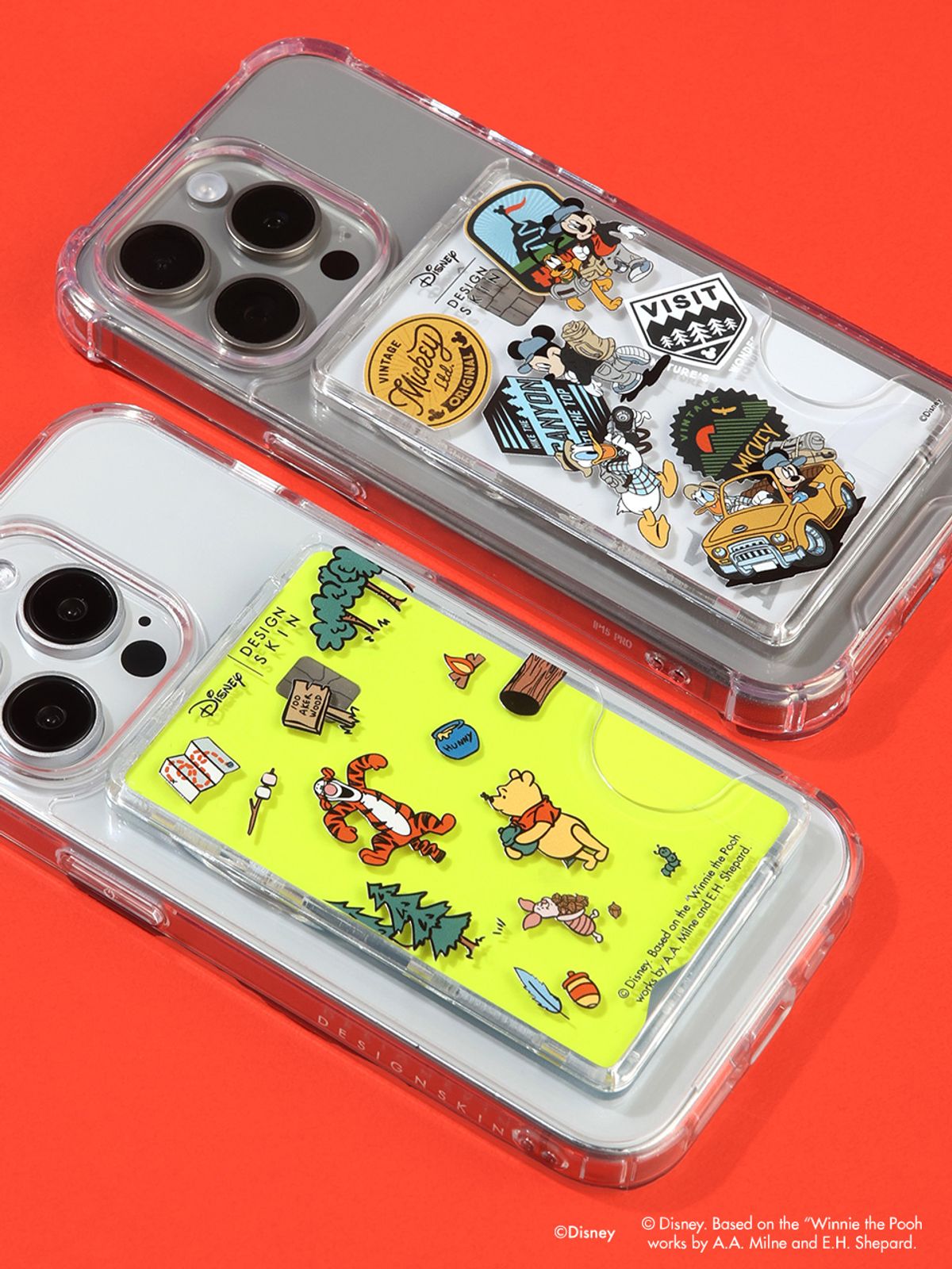 디자인스킨(DESIGNSKIN) 디즈니 맥세이프 카드 포켓 - 곰돌이 푸 프렌즈 인 네이처