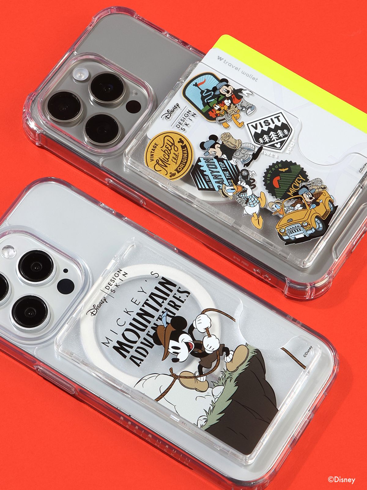 디자인스킨(DESIGNSKIN) 디즈니 맥세이프 카드 포켓 - 어드벤처 미키 마우스