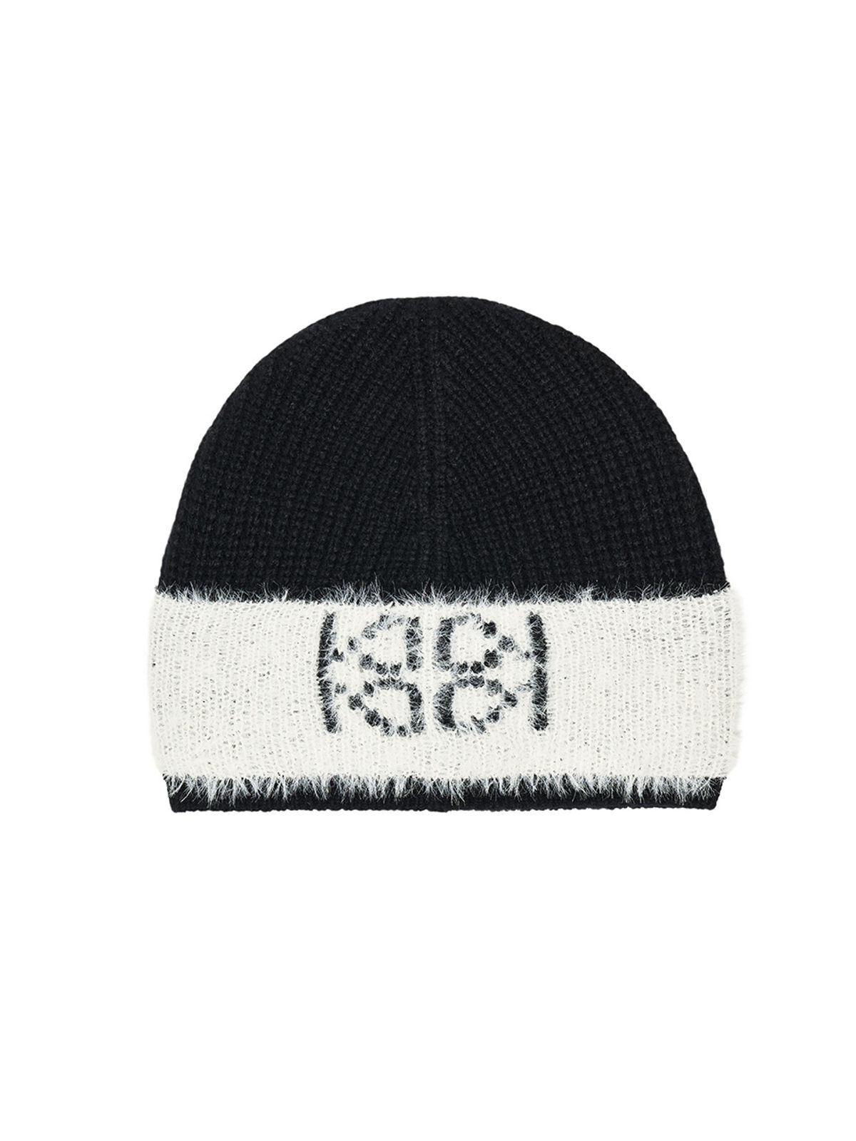 기준(KIJUN) Emblem Knit Beanie UNISEX Black Ivory