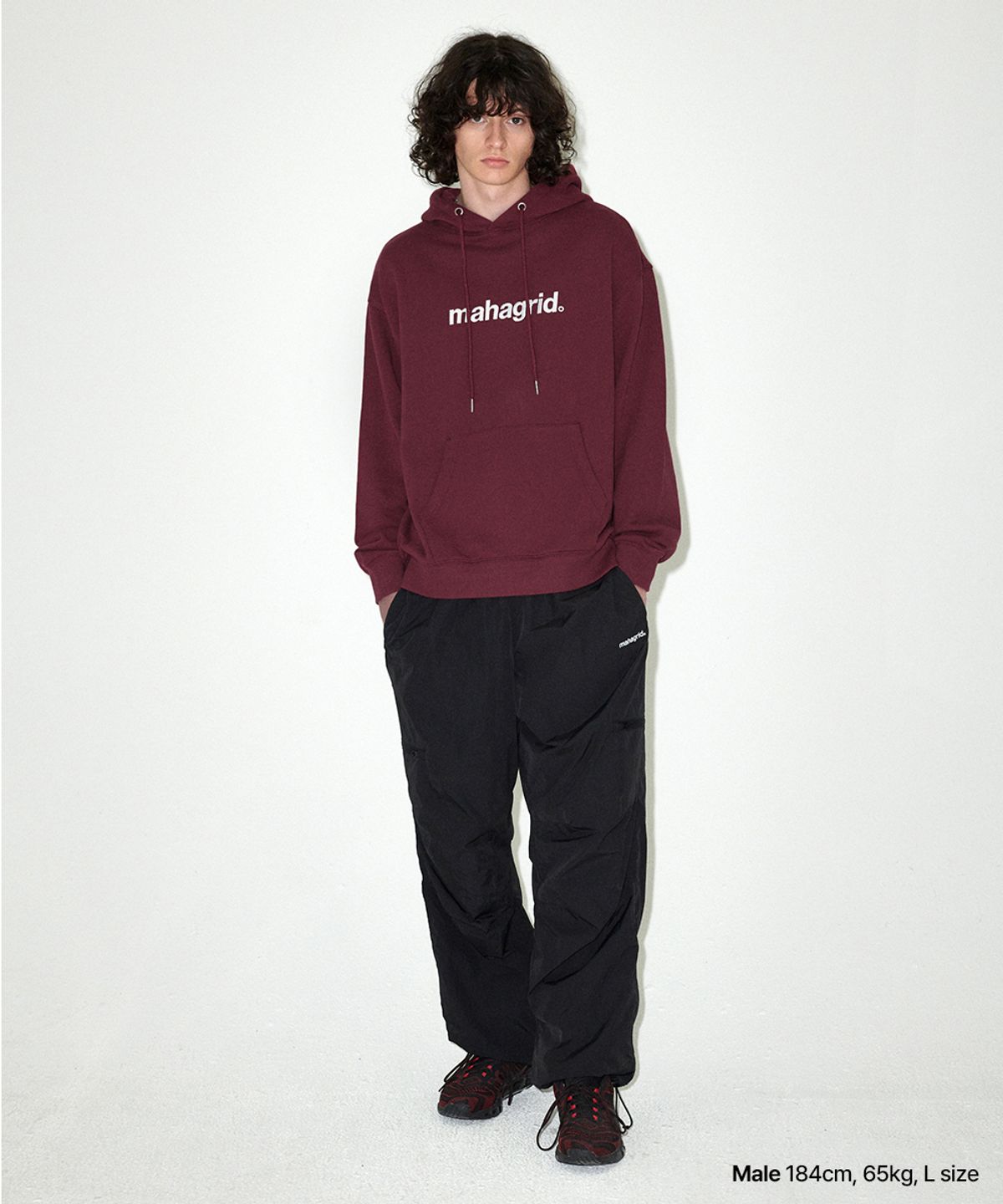 마하그리드(MAHAGRID) BASIC LOGO NYLON PANT BLACK(MG2EFMSC01A)