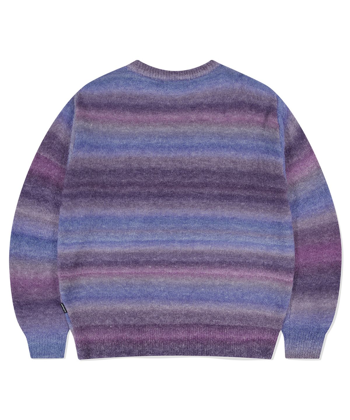 마하그리드(MAHAGRID) VARSITY LOGO GRADATION KNIT SWEATER PURPLE(MG2EFMK606A)