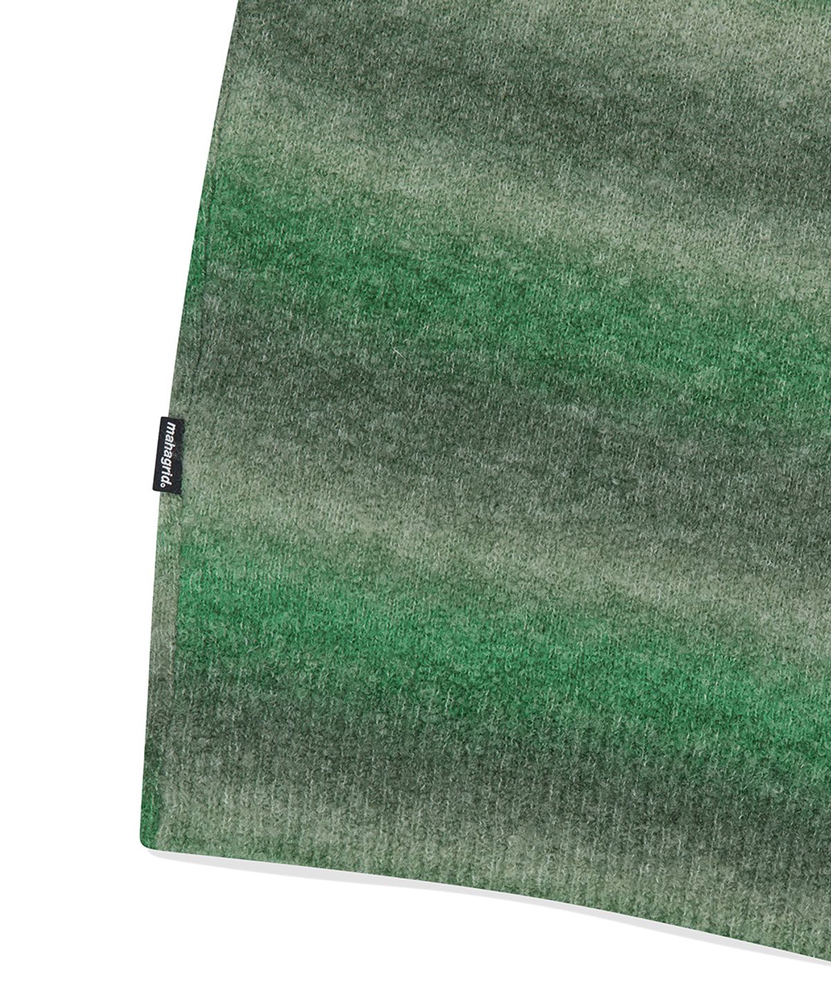 마하그리드(MAHAGRID) VARSITY LOGO GRADATION KNIT SWEATER GREEN(MG2EFMK606A)