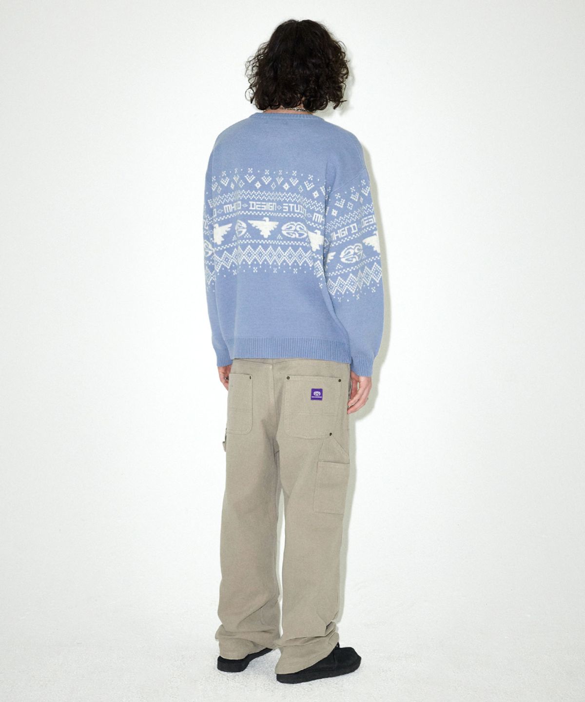 마하그리드(MAHAGRID) EAGLE ECLIPSE KNIT SWEATER BLUE(MG2EFMK602A)