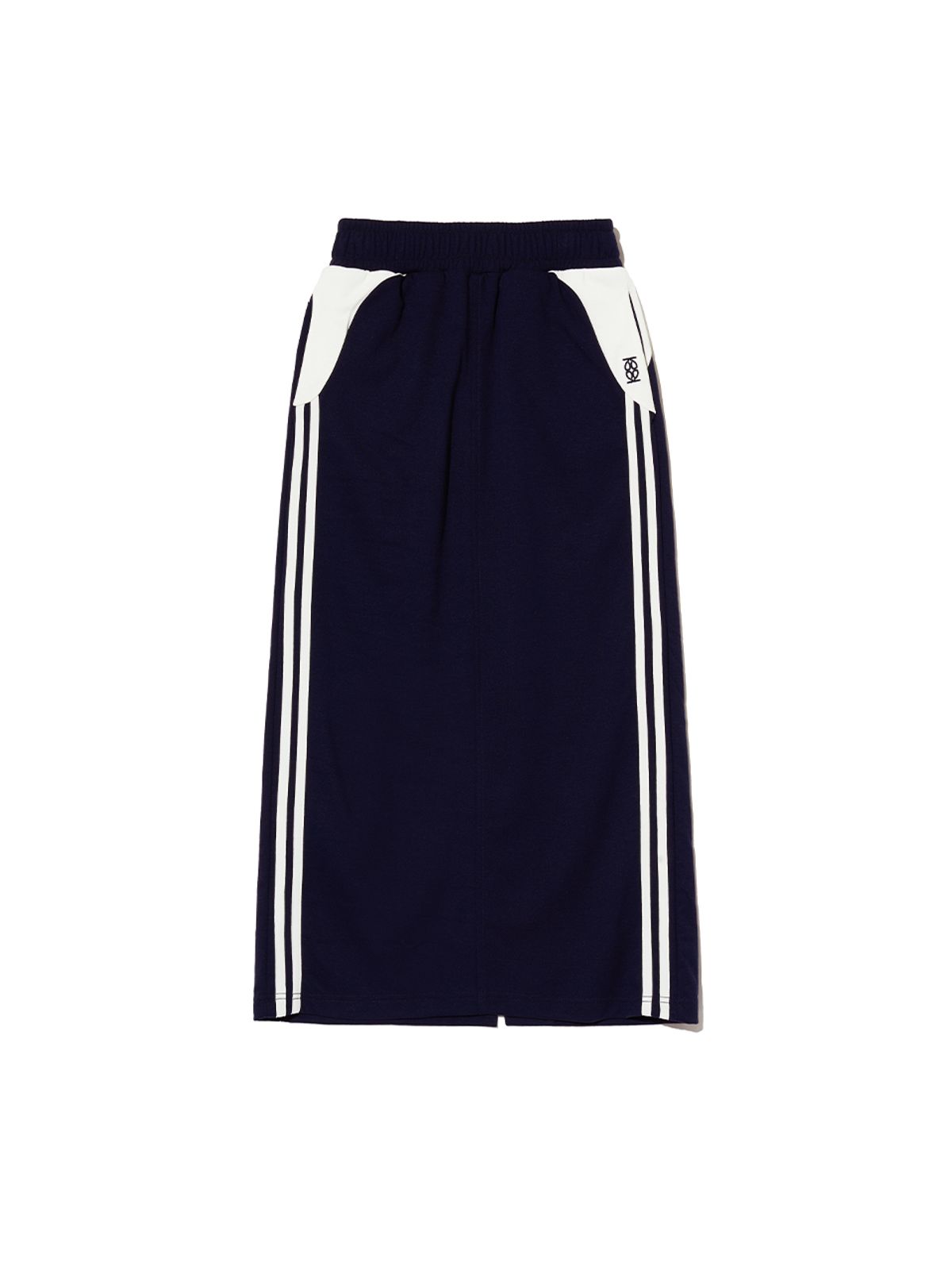 기준(KIJUN) Football Jersey Long Skirt Navy Ivory