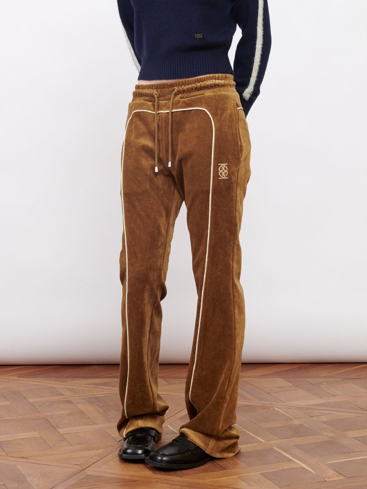 기준(KIJUN) Velour Track Pants Brown