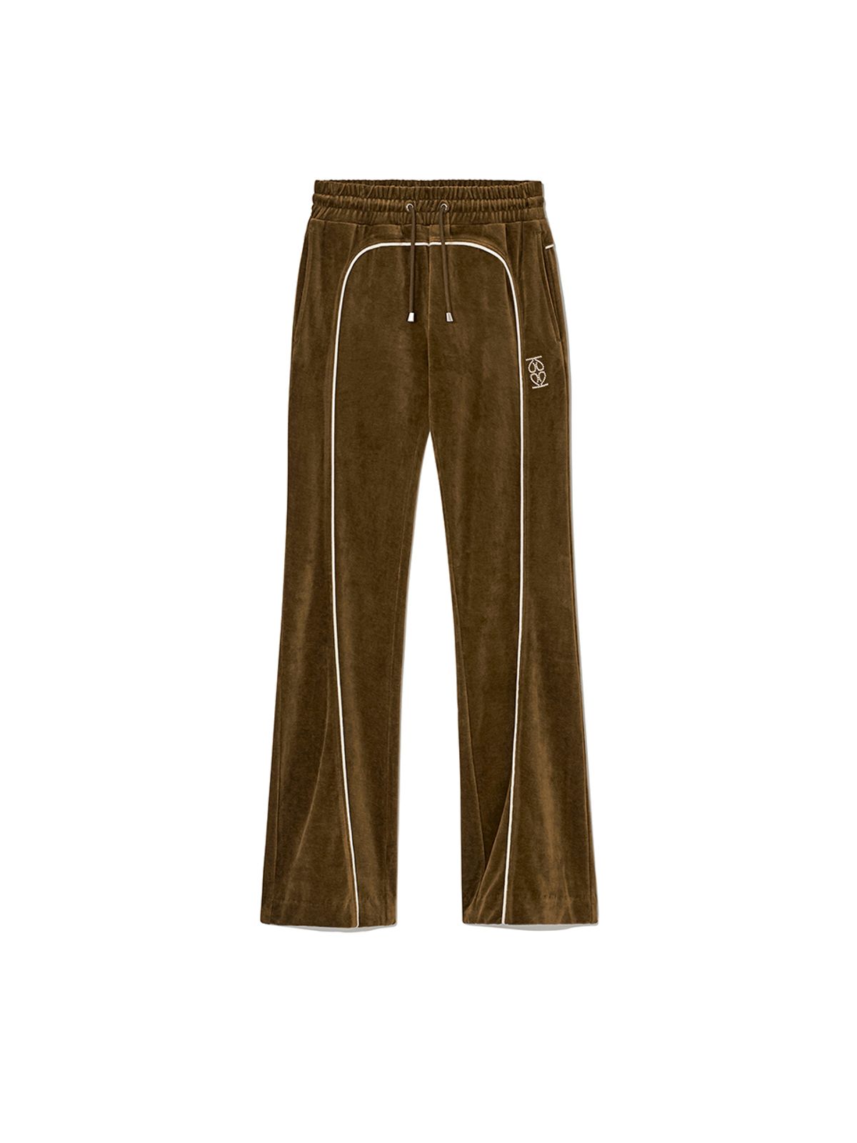 기준(KIJUN) Velour Track Pants Brown