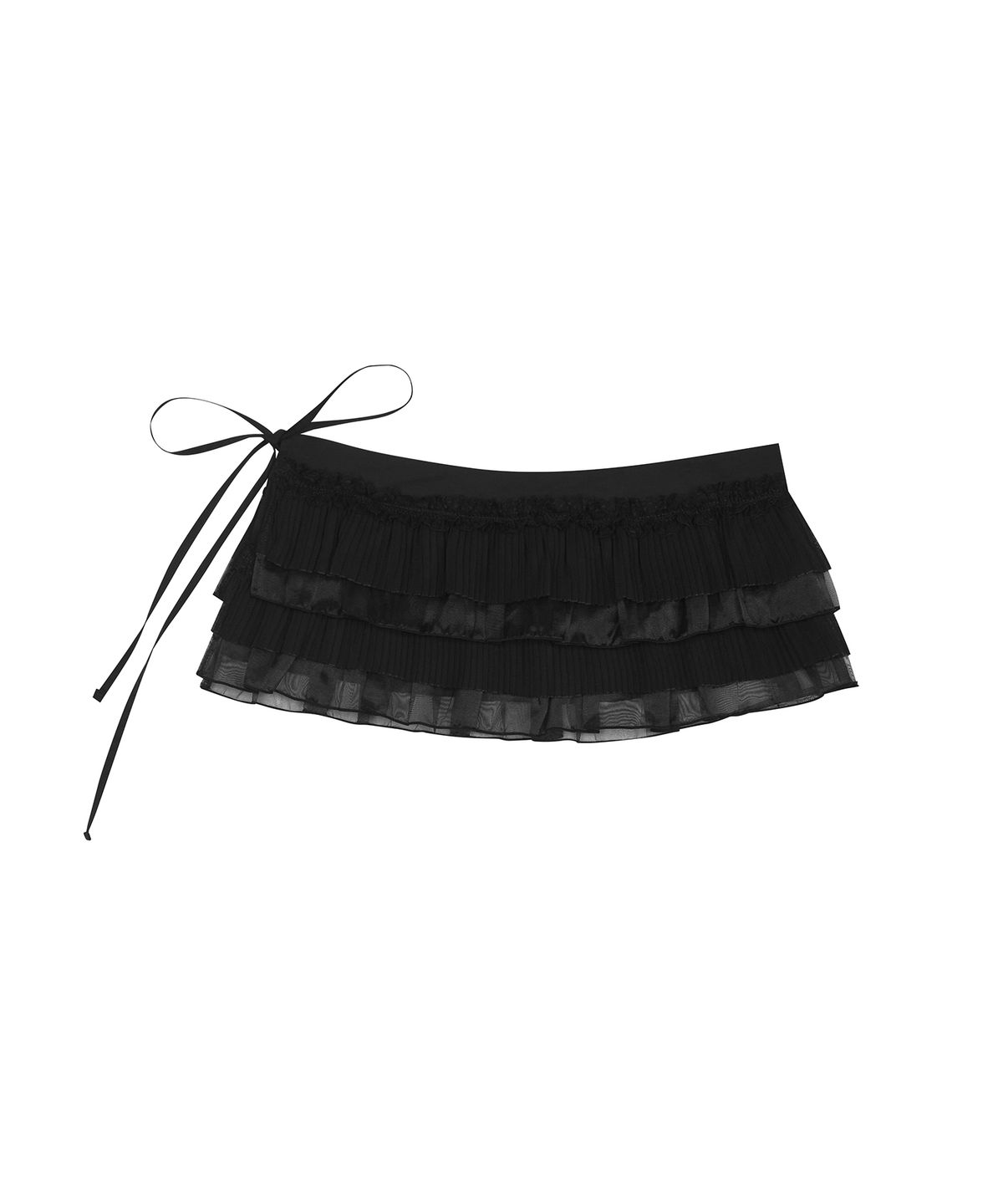 러브이즈트루(LUVISTRUE) PA FRILL WARP SKIRT(BLACK)
