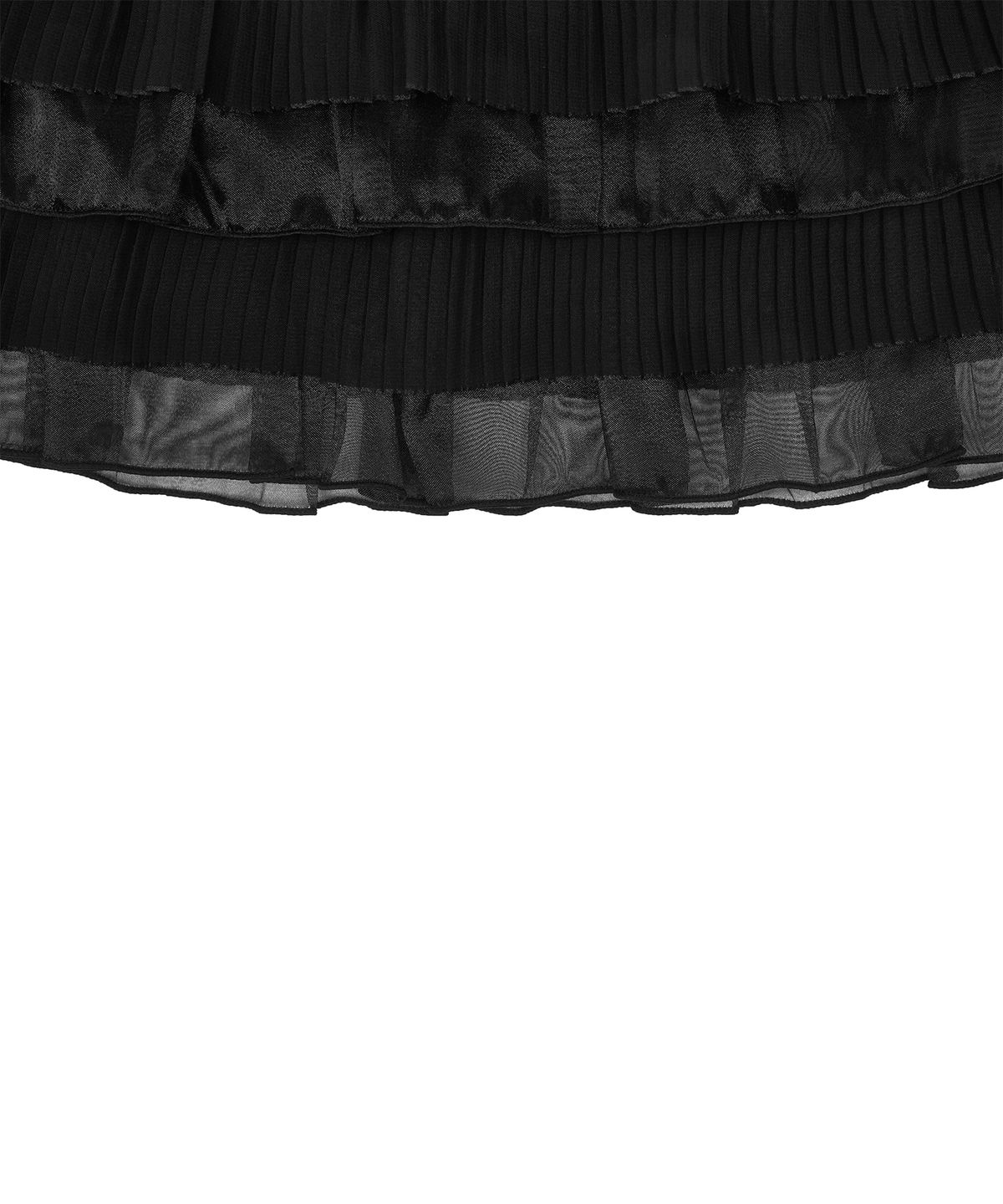 러브이즈트루(LUVISTRUE) PA FRILL WARP SKIRT(BLACK)