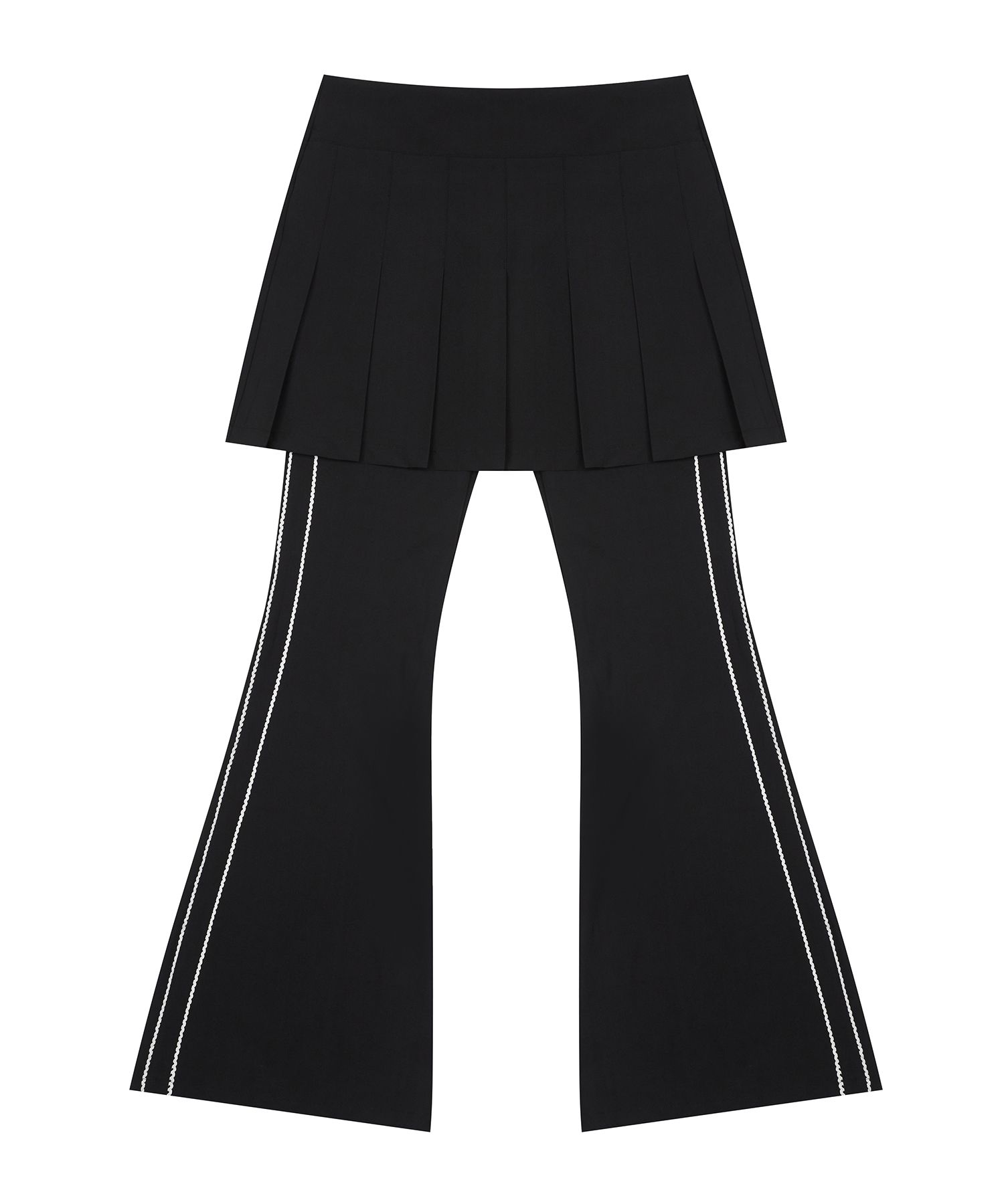 MUSINSA | LUVISTRUE PA PLEATED SKIRT PANTS(BLACK)