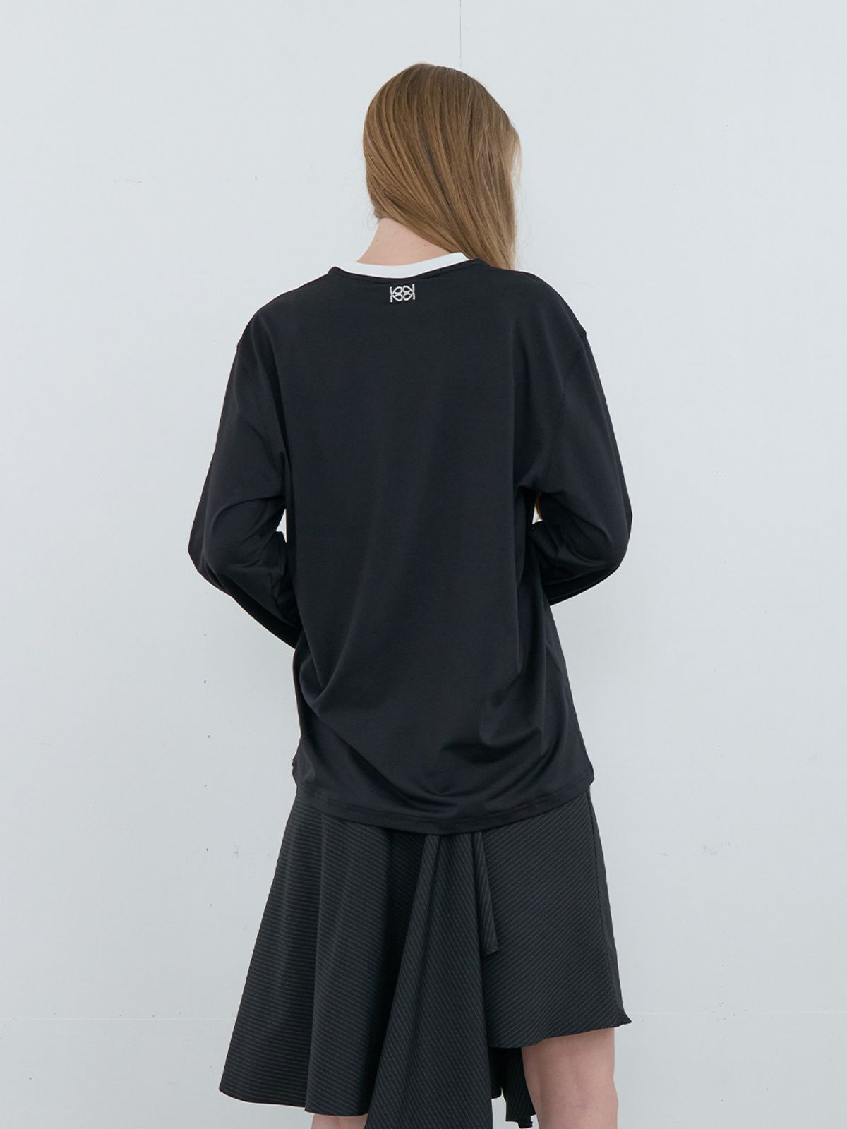 기준(KIJUN) Football Long Sleeve T-Shirt UNISEX Black