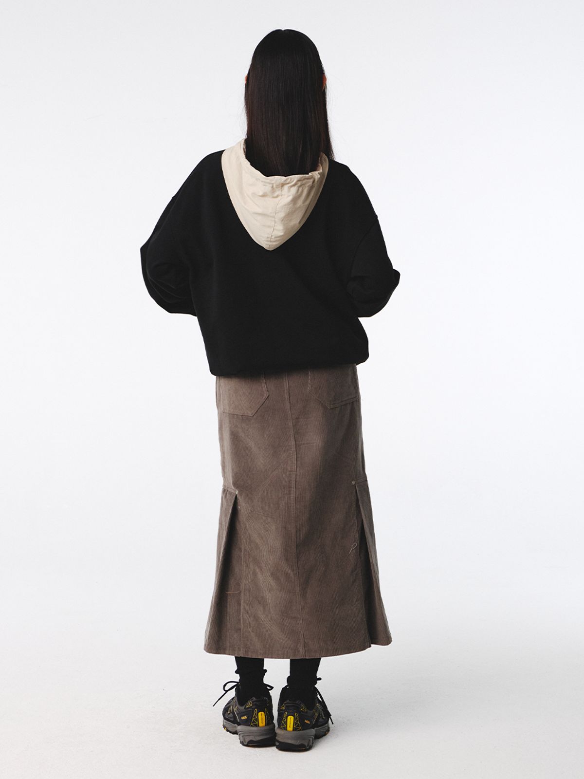 기준(KIJUN) Logo ALVY Hoodie UNISEX Black Beige