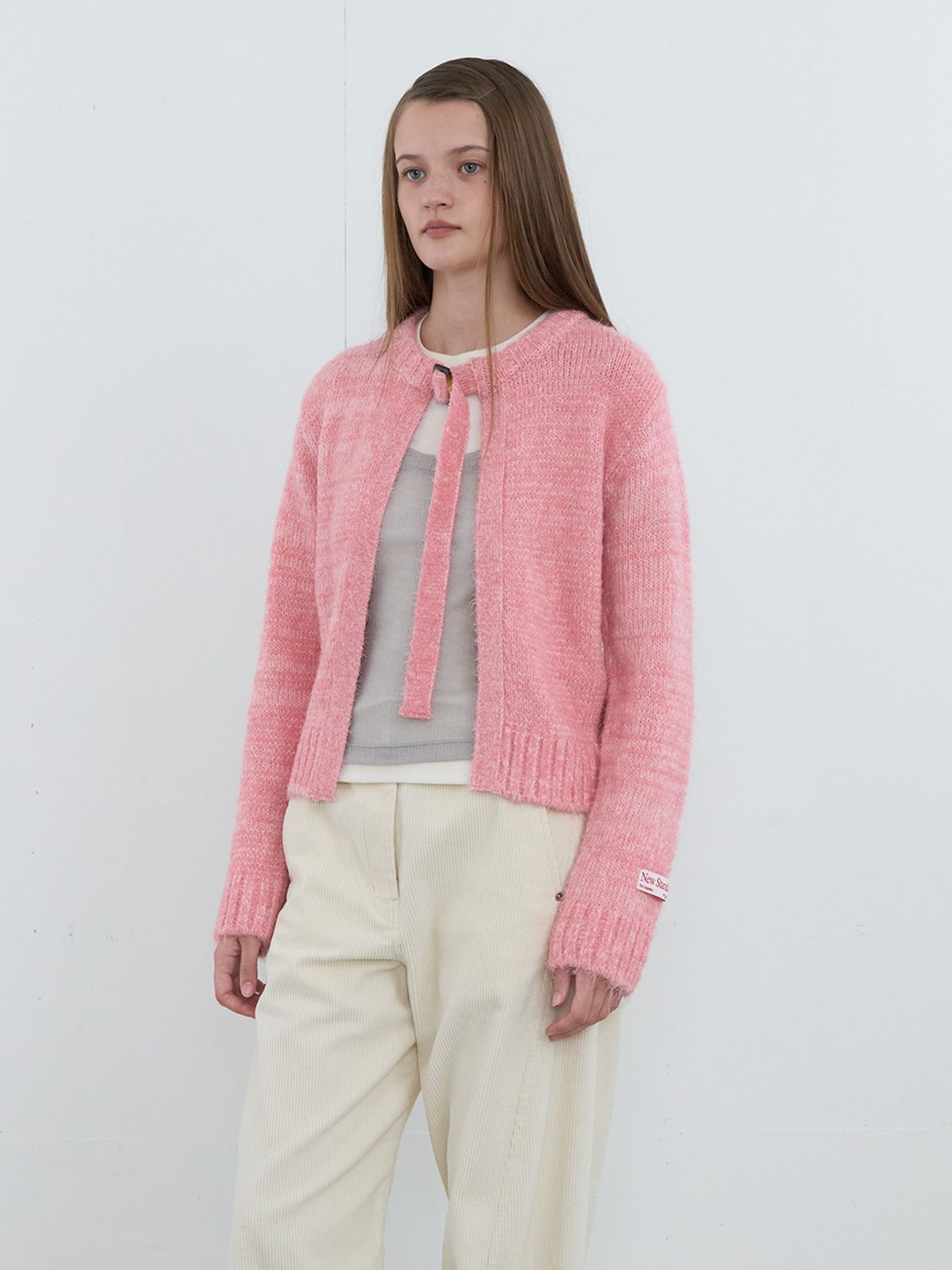 기준(KIJUN) Belted Cardigan Pink